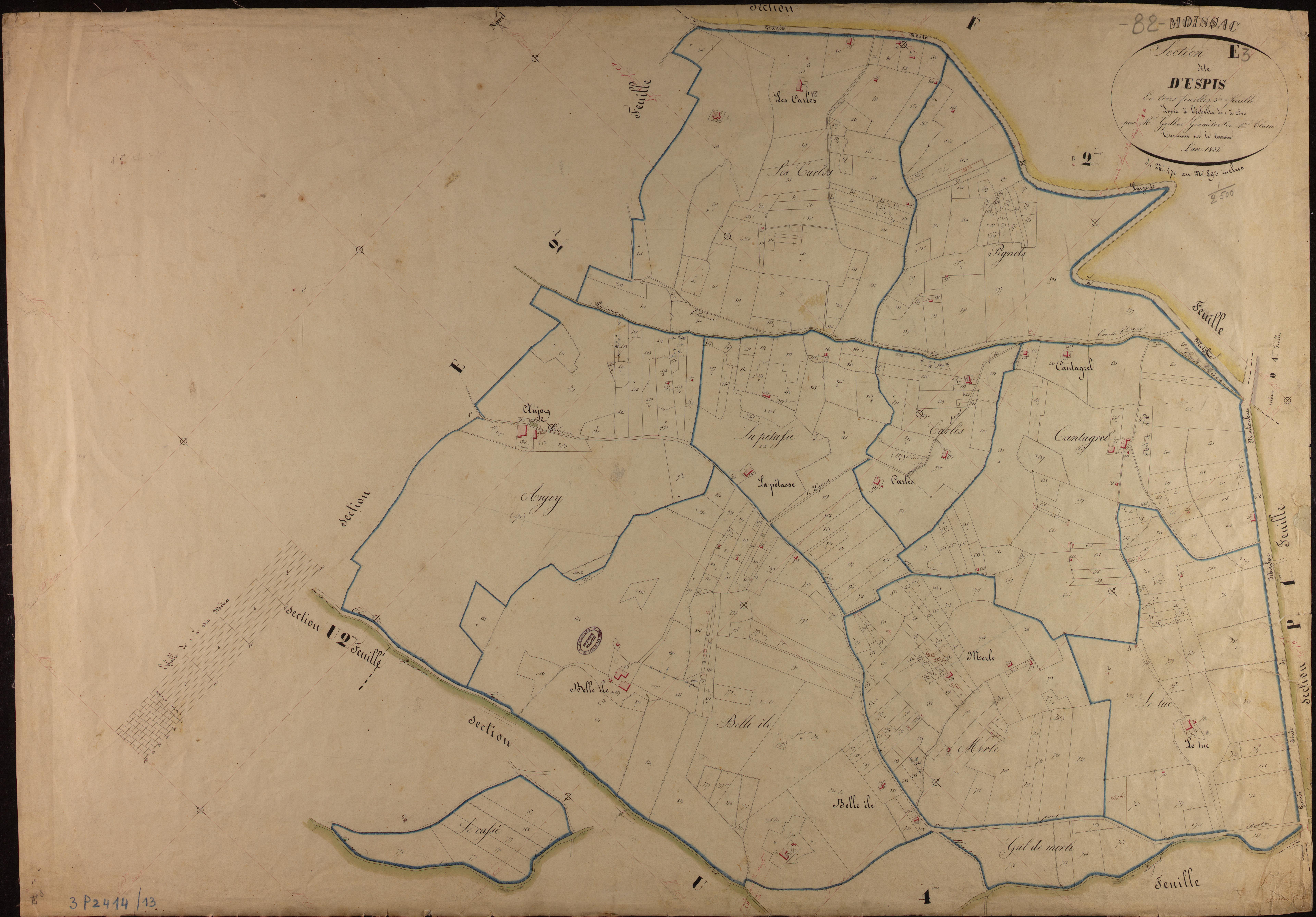 Moissac - Section E - Espis, 3e feuille