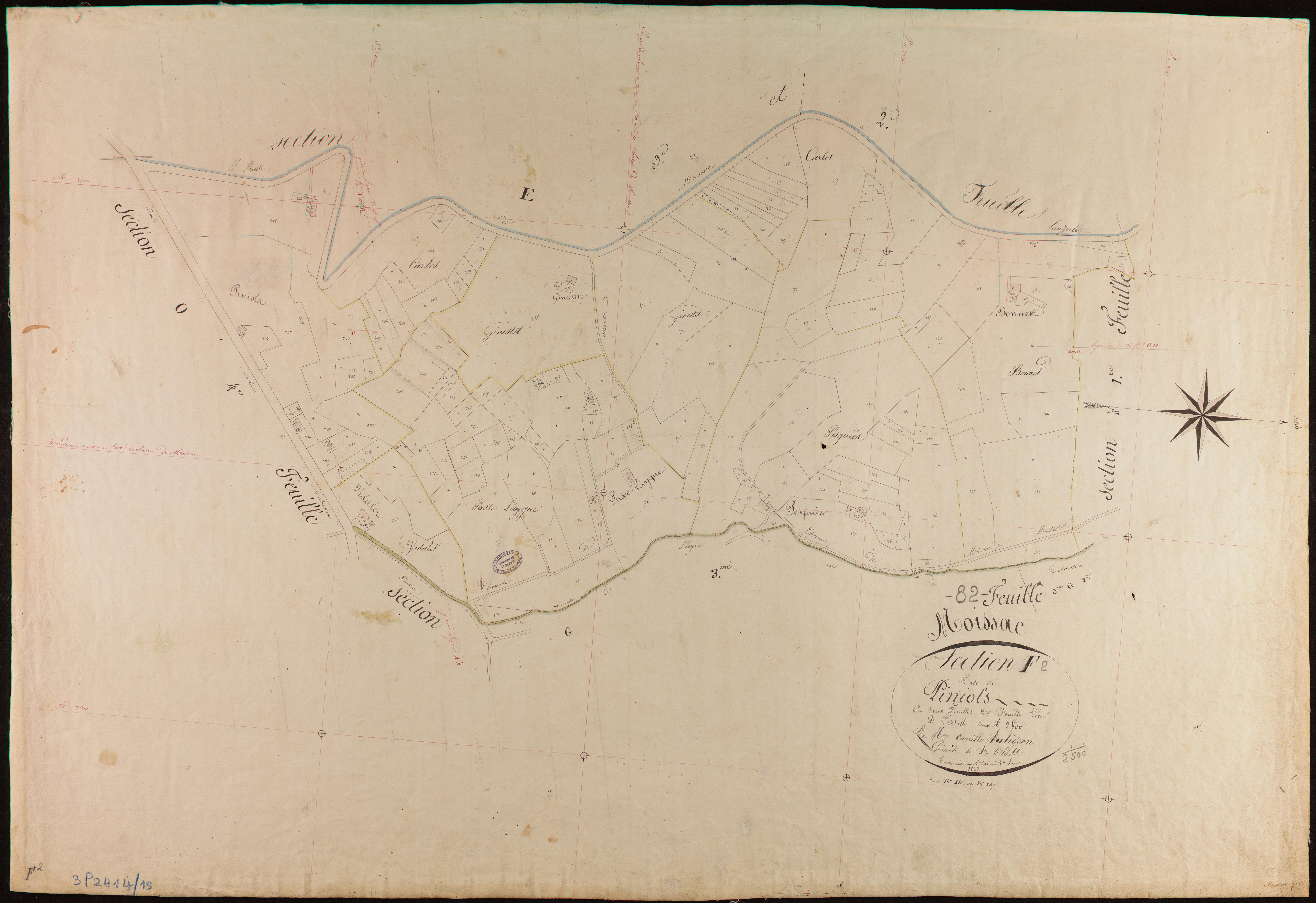 Moissac - Section F - Piniols, 2e feuille