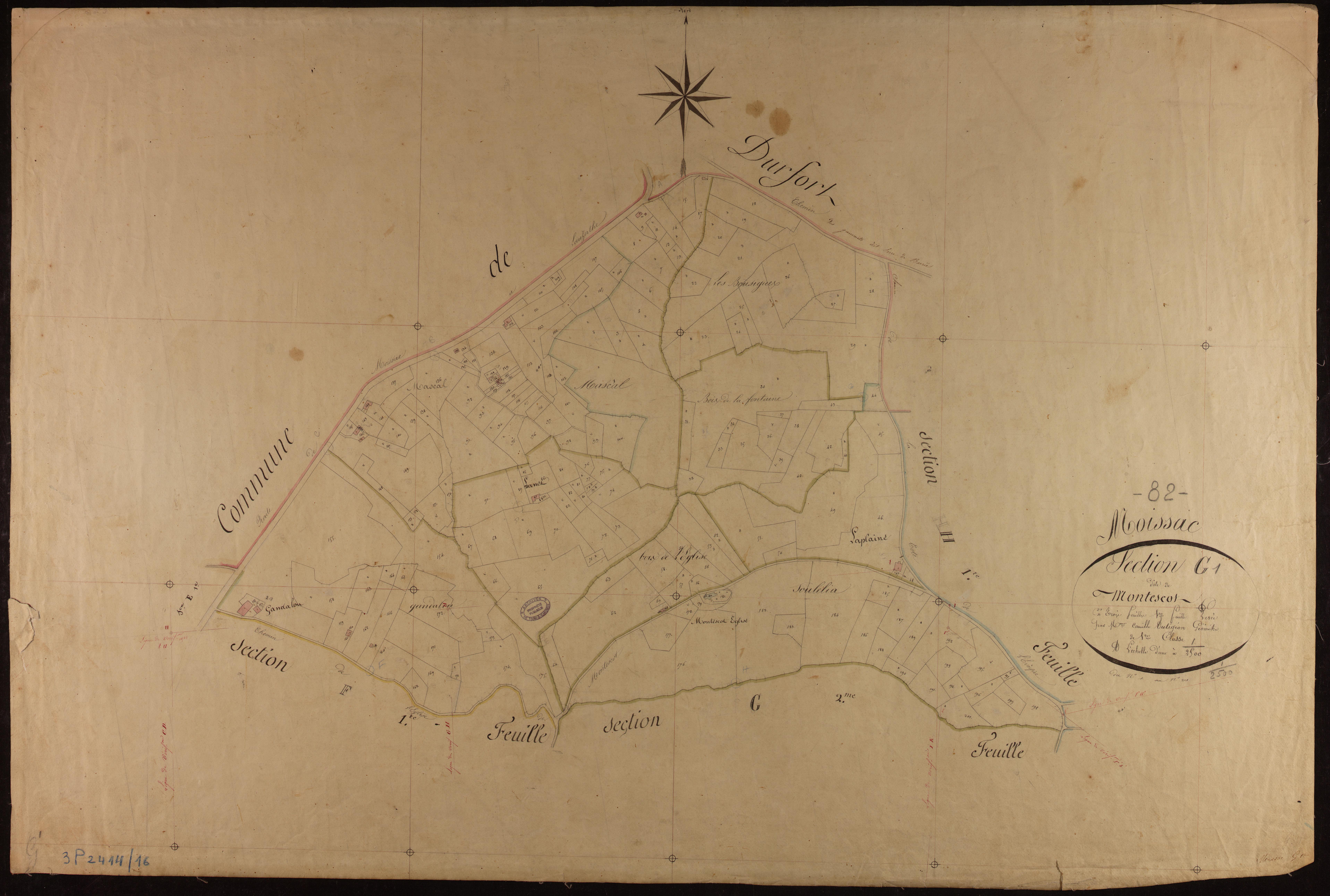 Moissac - Section G - Montescot, 1ère feuille