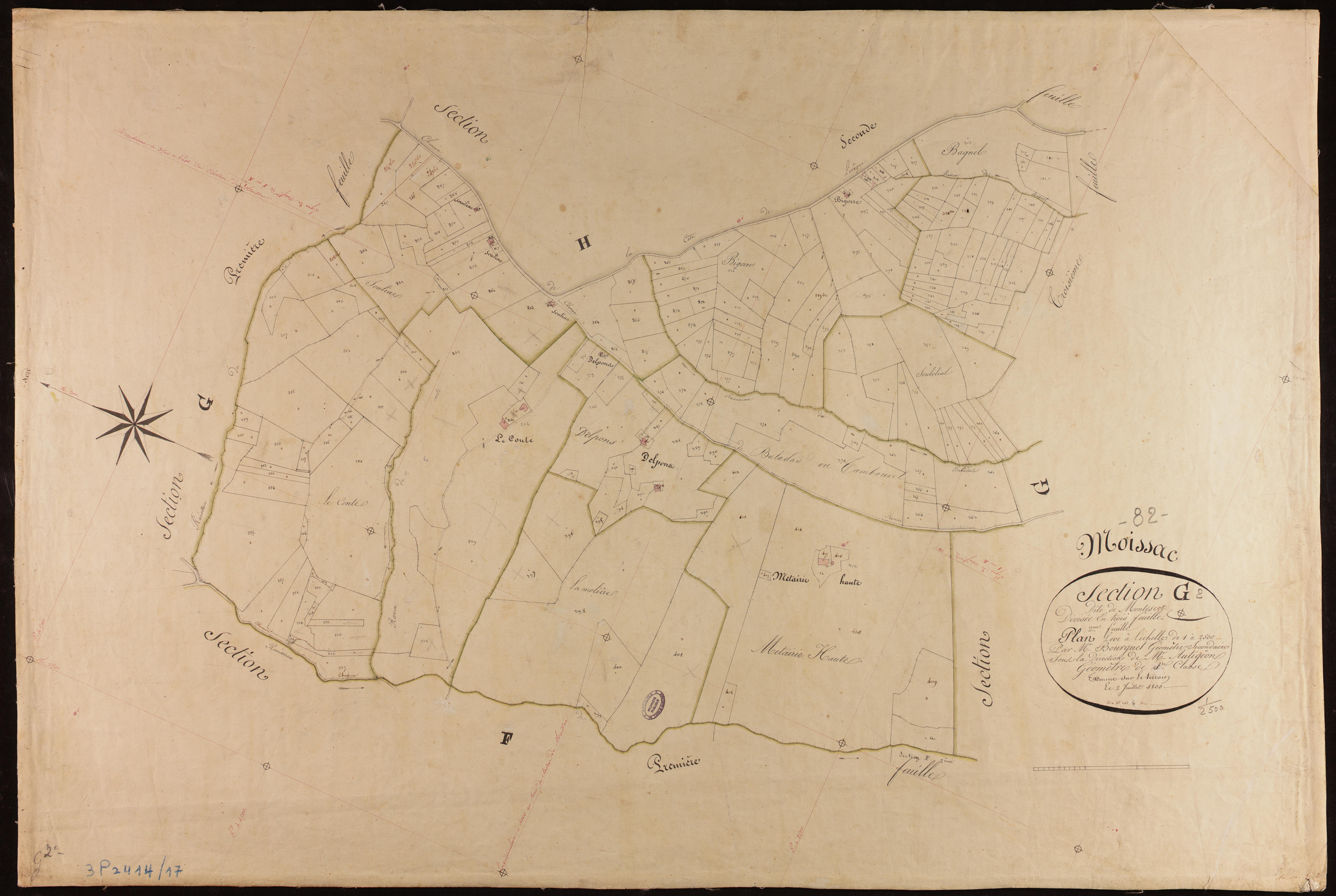 Moissac - Section G - Montescot, 2e feuille