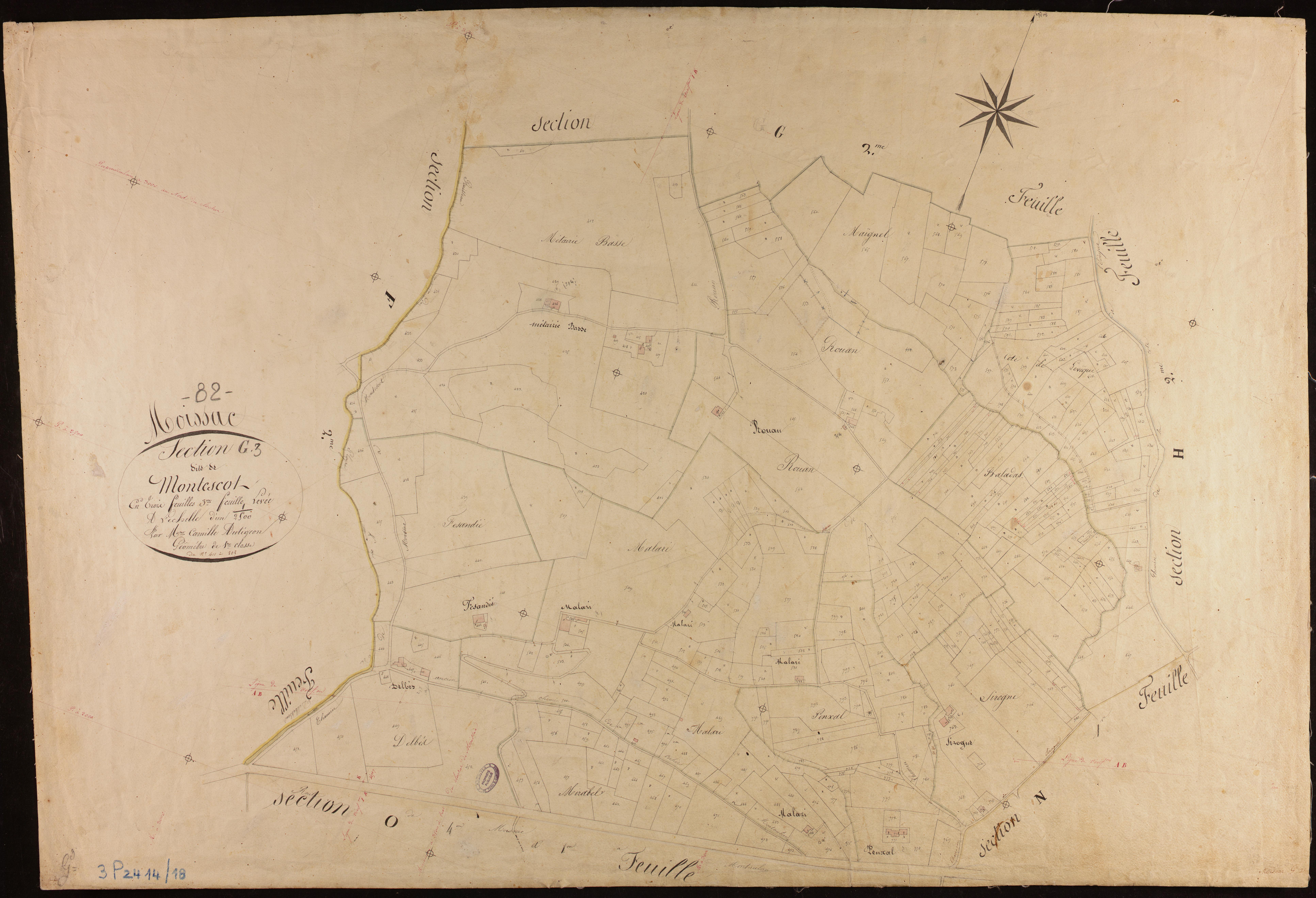 Moissac - Section G - Montescot, 3e feuille