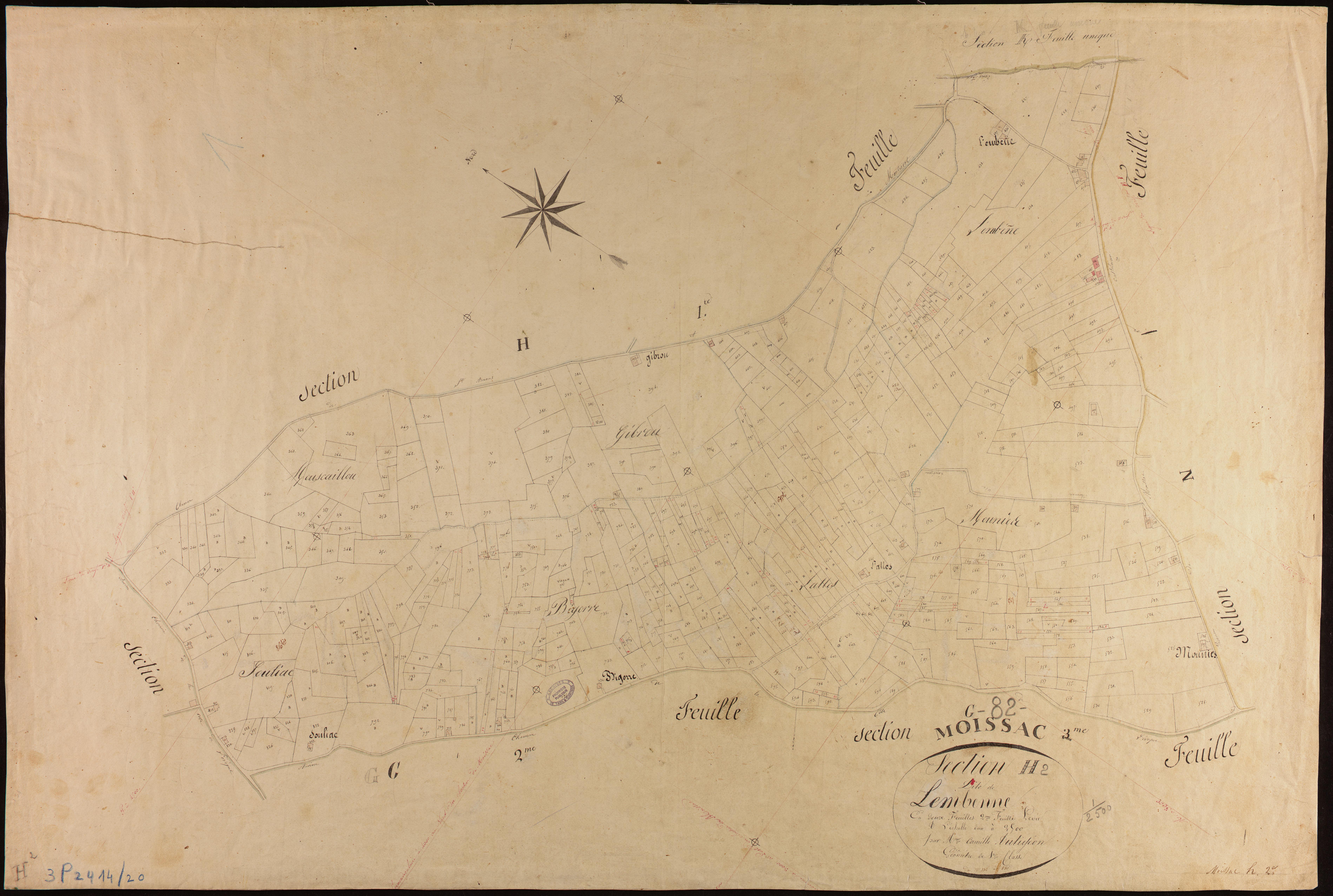 Moissac - Section H - Lembenne, 2e feuille