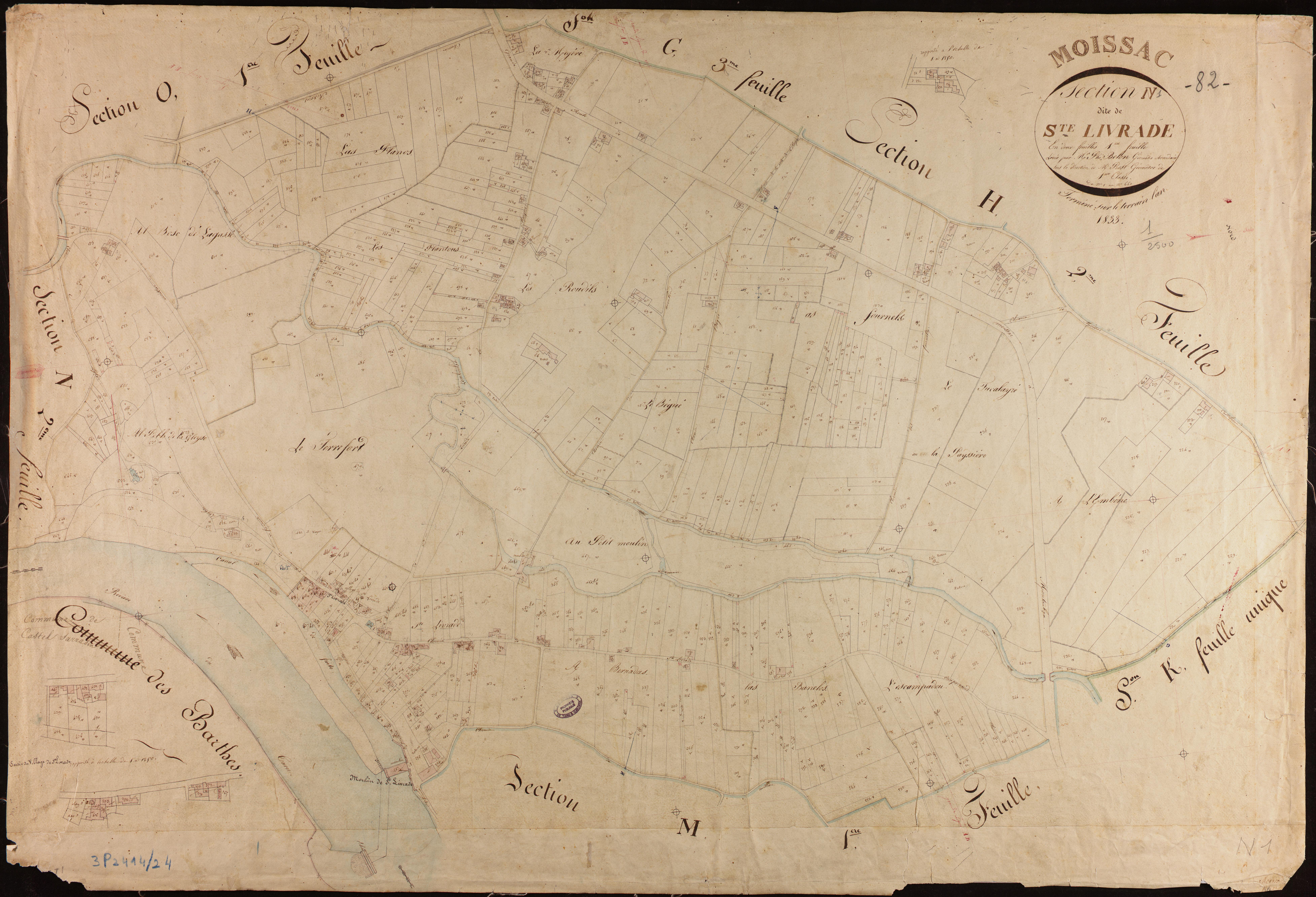 Moissac - Section N - Sainte-Livrade, 1ère feuille
