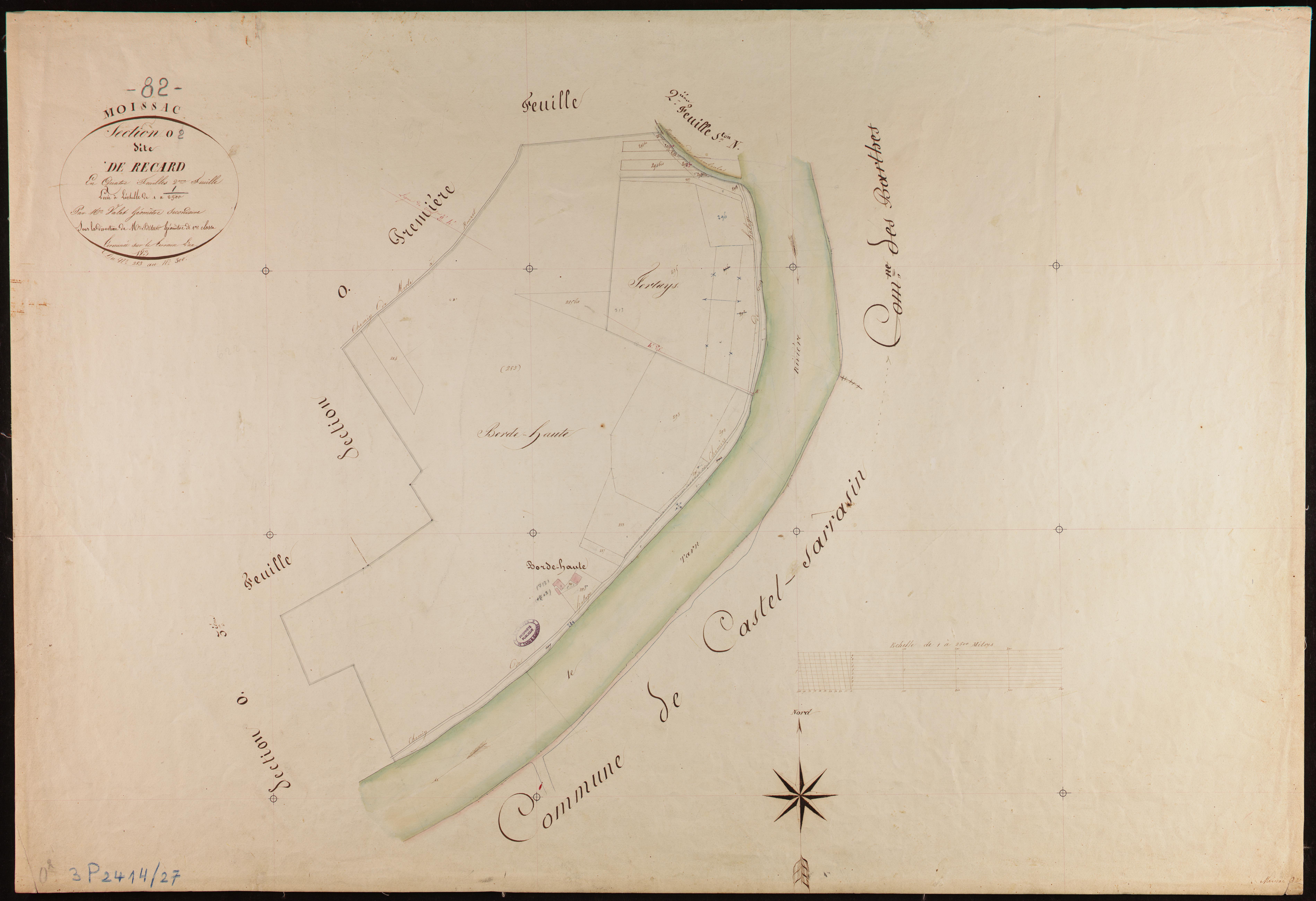 Moissac - Section O - Recard, 2e feuille