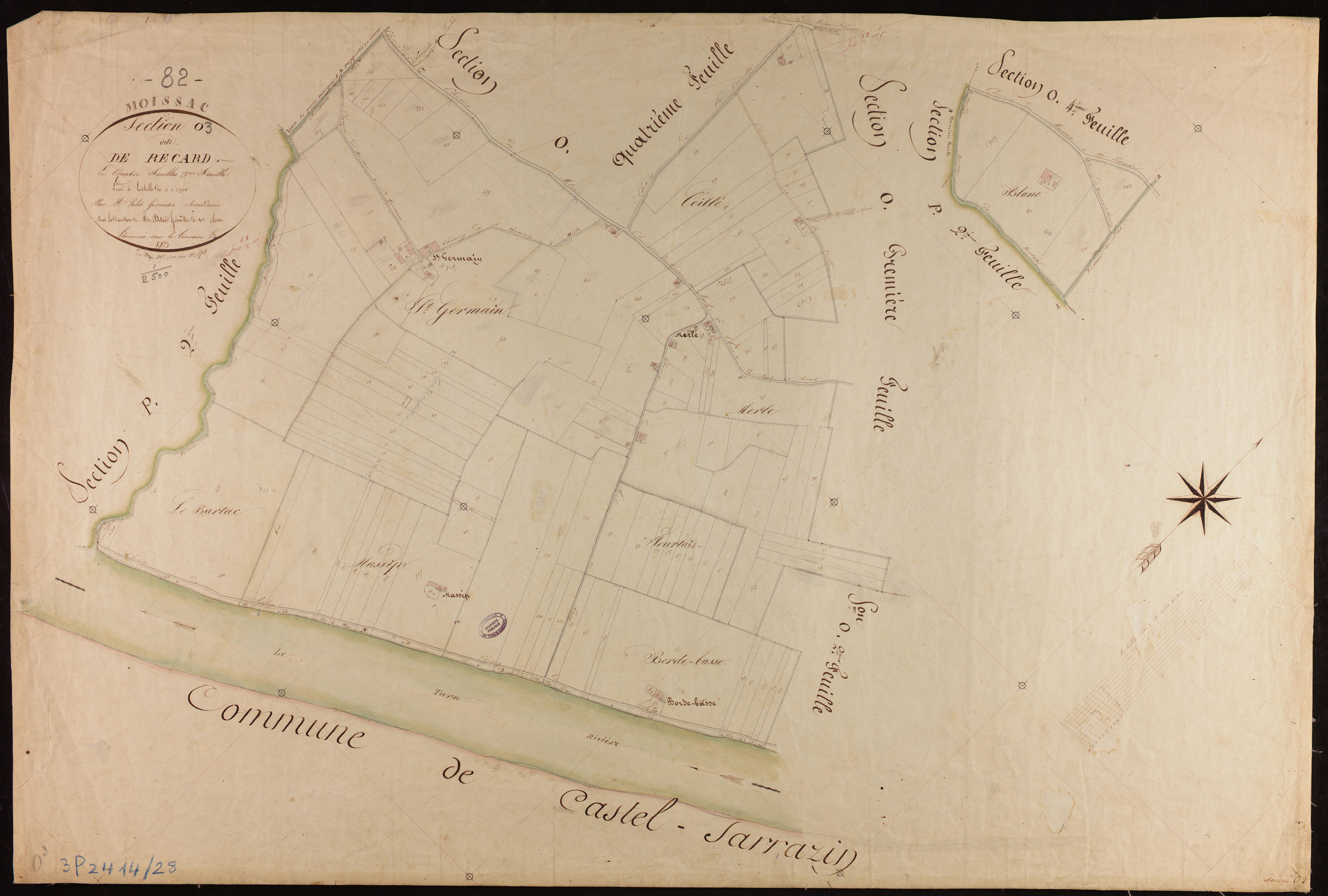 Moissac - Section O - Recard, 3e feuille