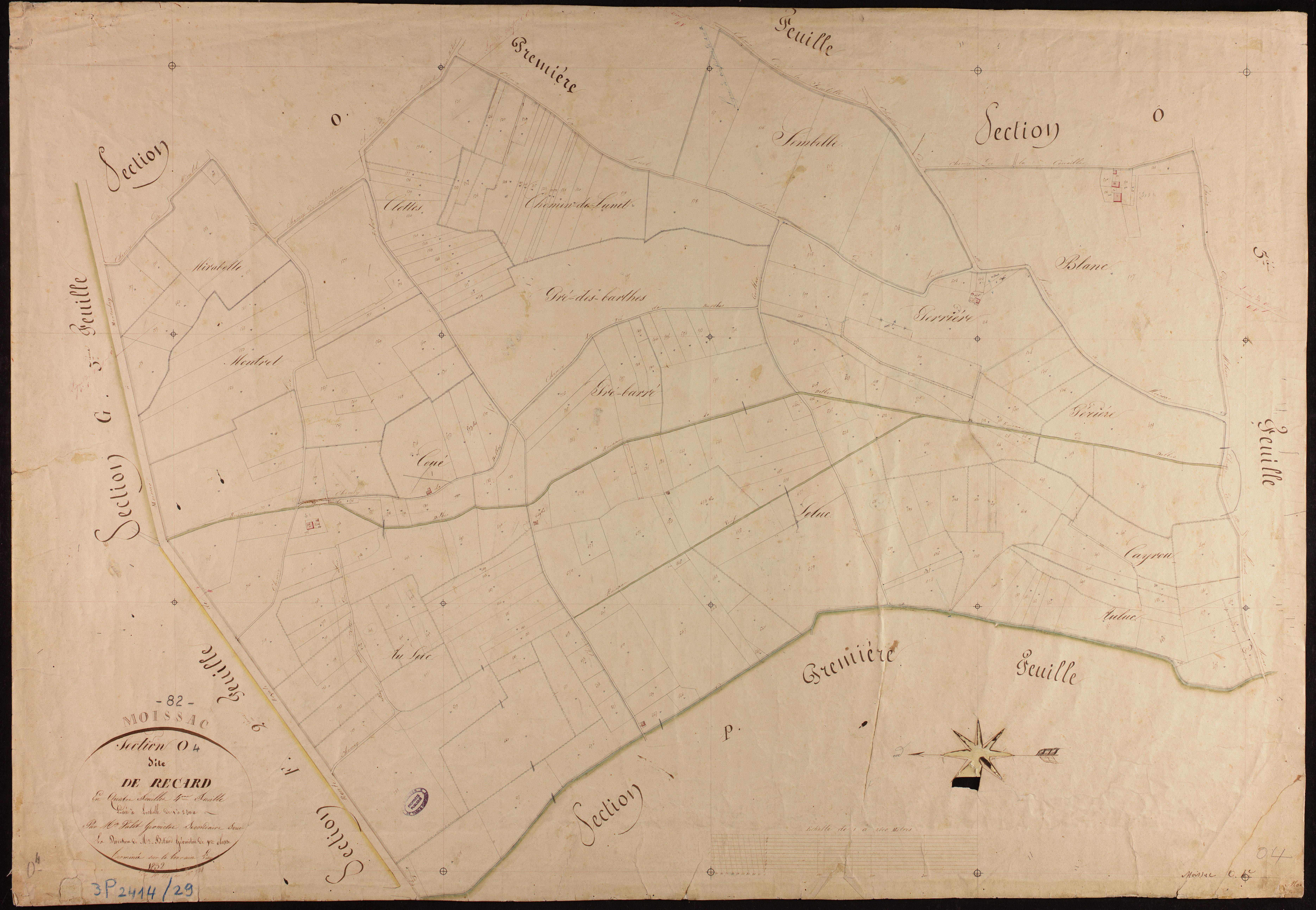 Moissac - Section O - Recard, 4e feuille