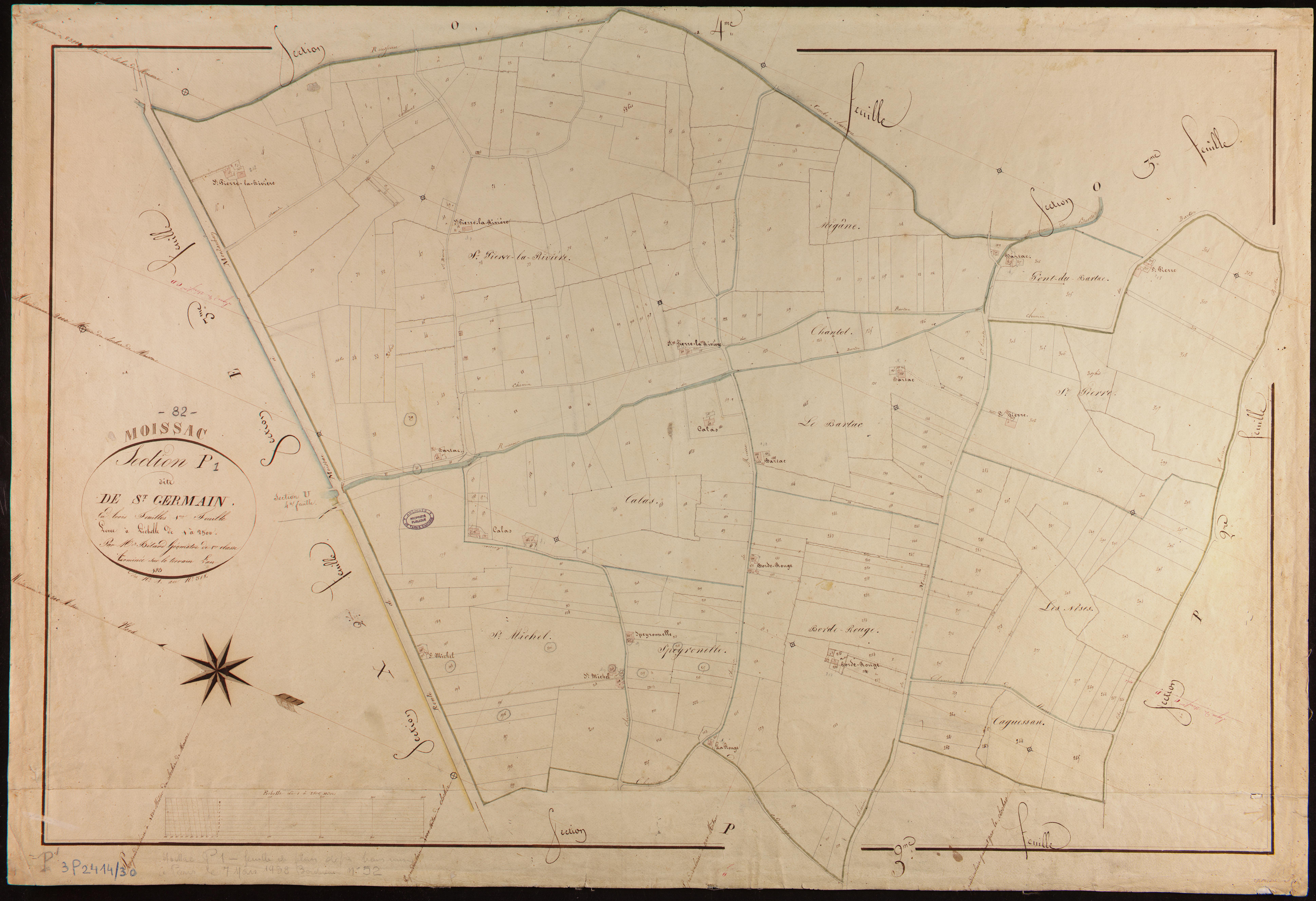 Moissac - Section P - Saint-Germain, 1ère feuille