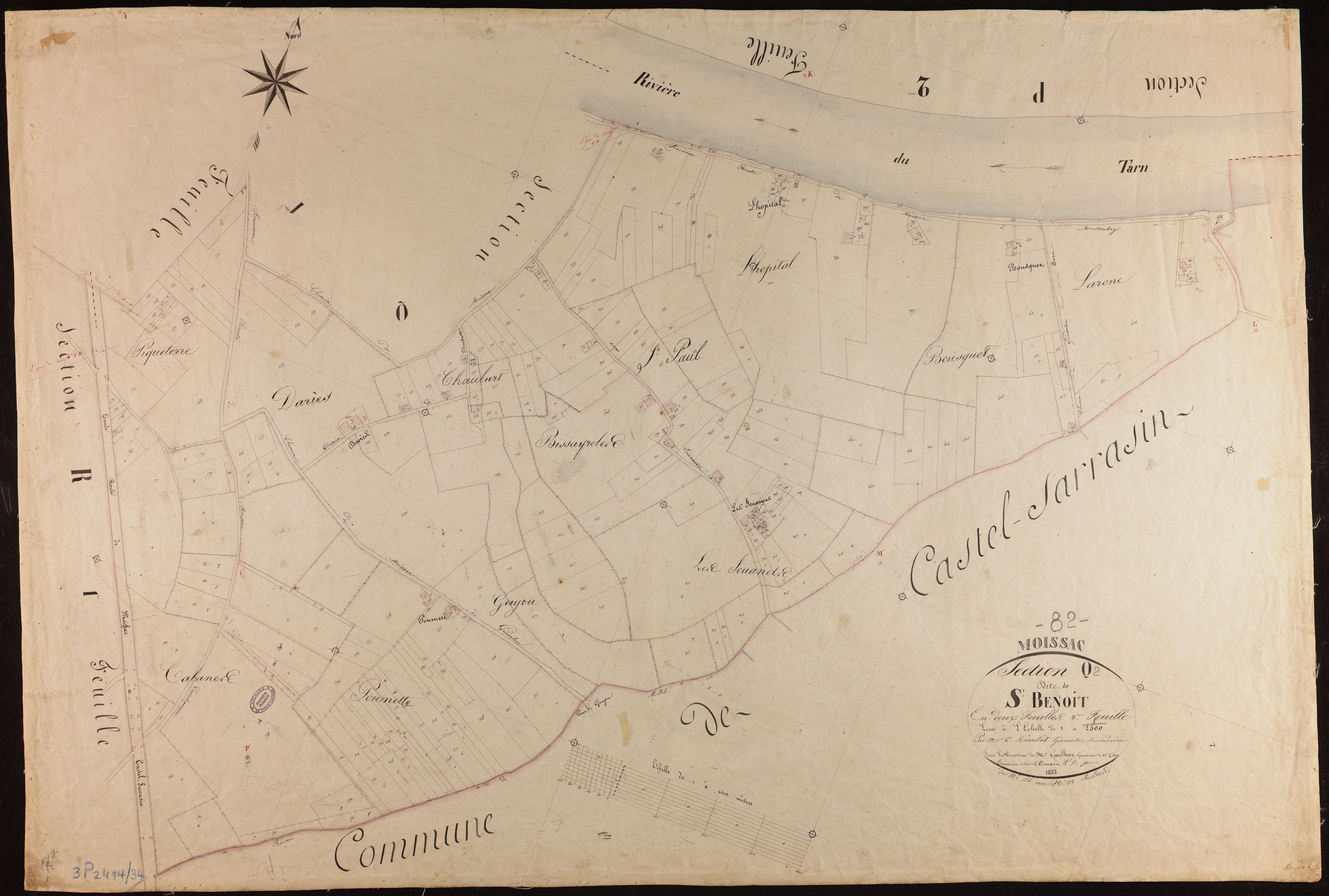 Moissac - Section Q - Saint-Benoit, 2e feuille