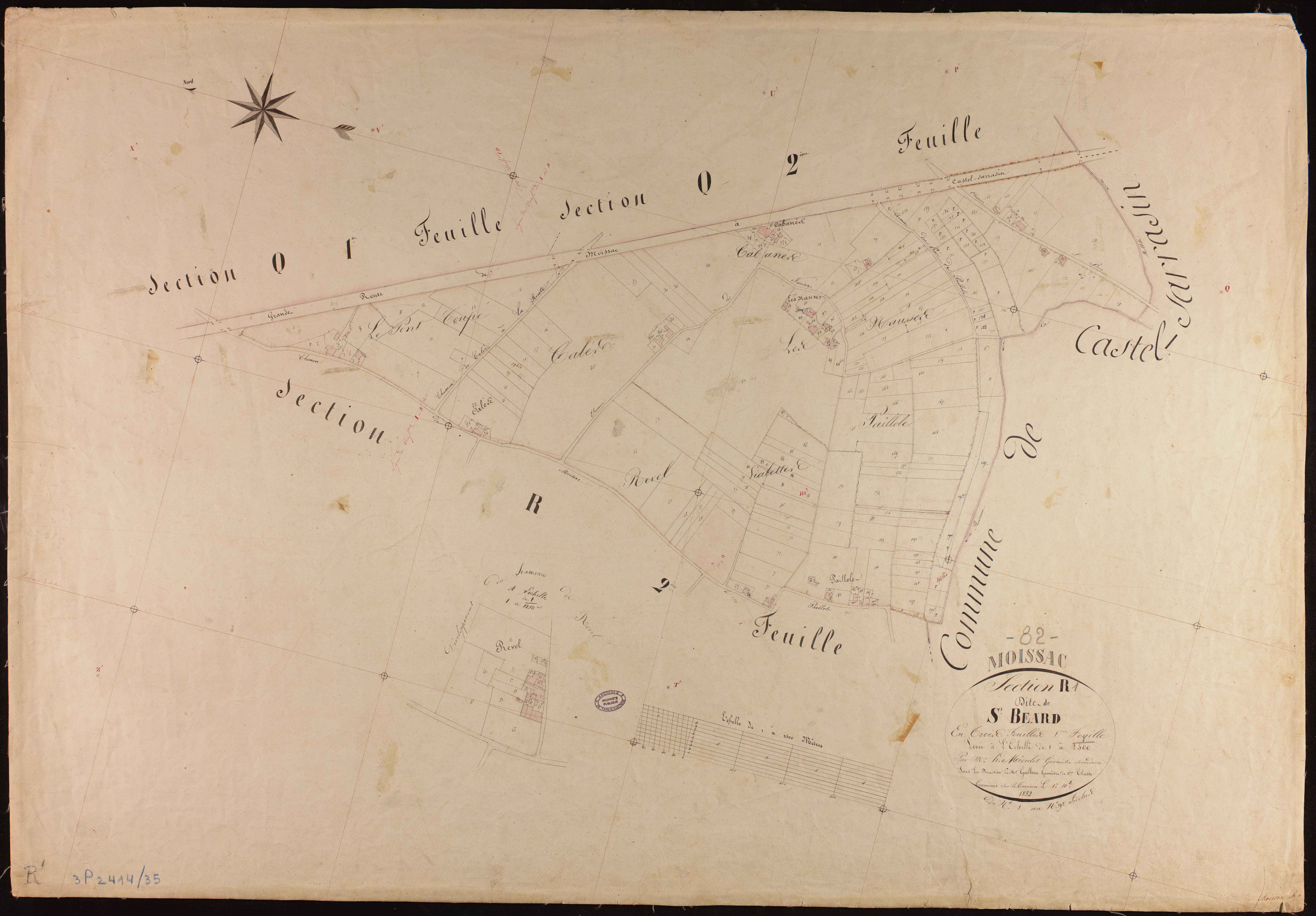 Moissac - Section R - Saint-Béard, 1ère feuille