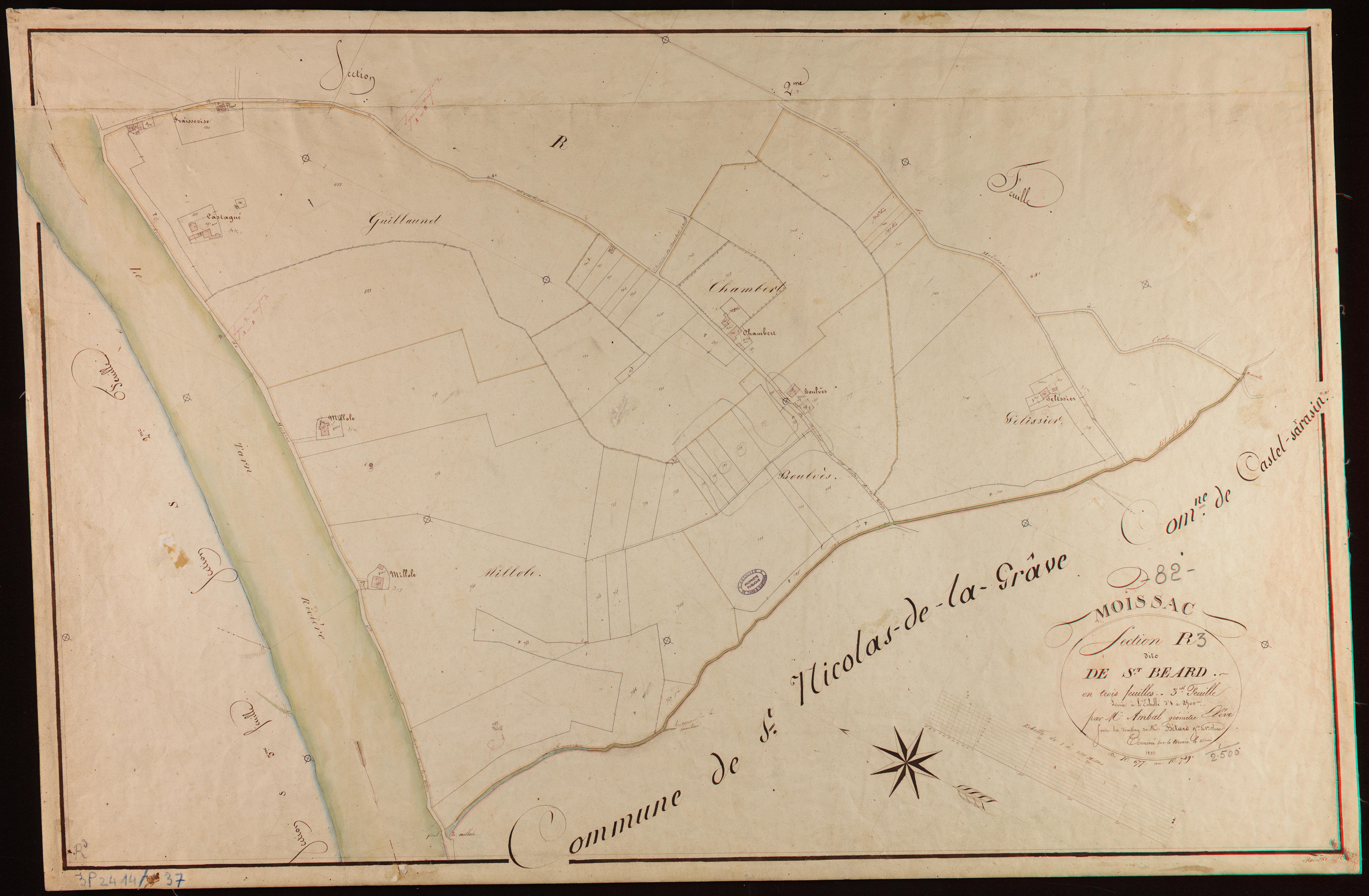 Moissac - Section R - Saint-Béard, 3e feuille