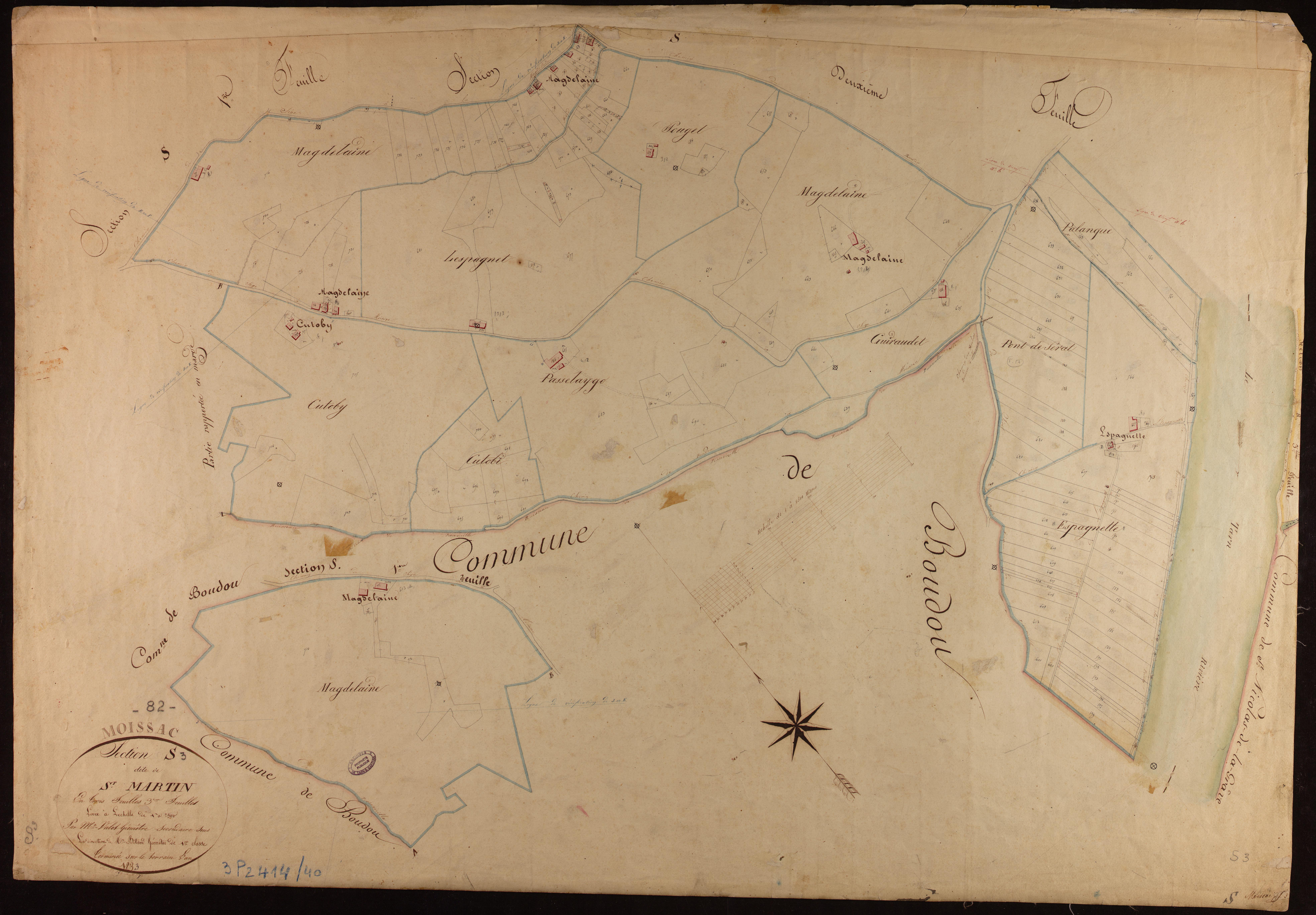 Moissac - Section S - Saint-Martin, 3e feuille