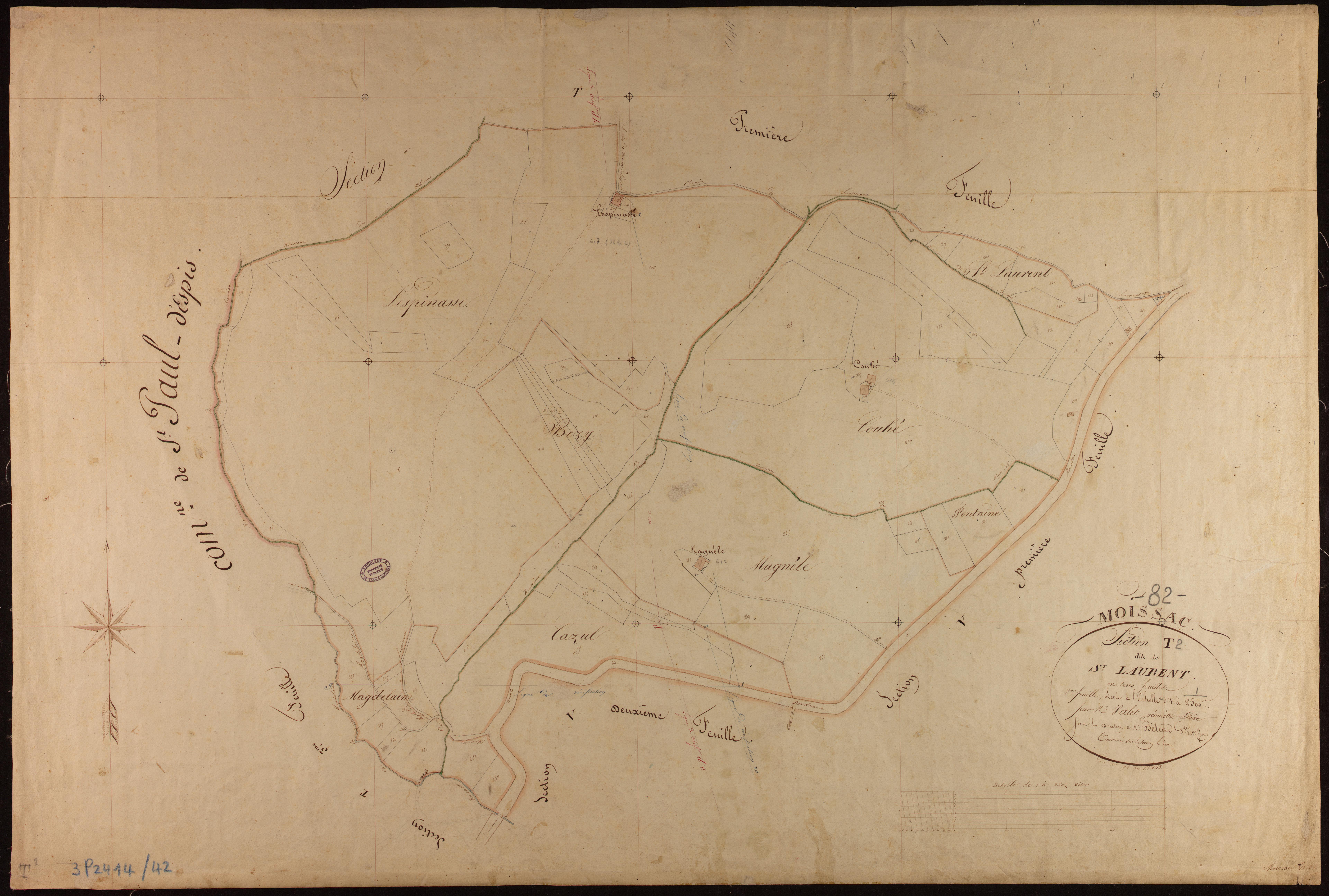 Moissac - Section T - Saint-Laurent, 2e feuille