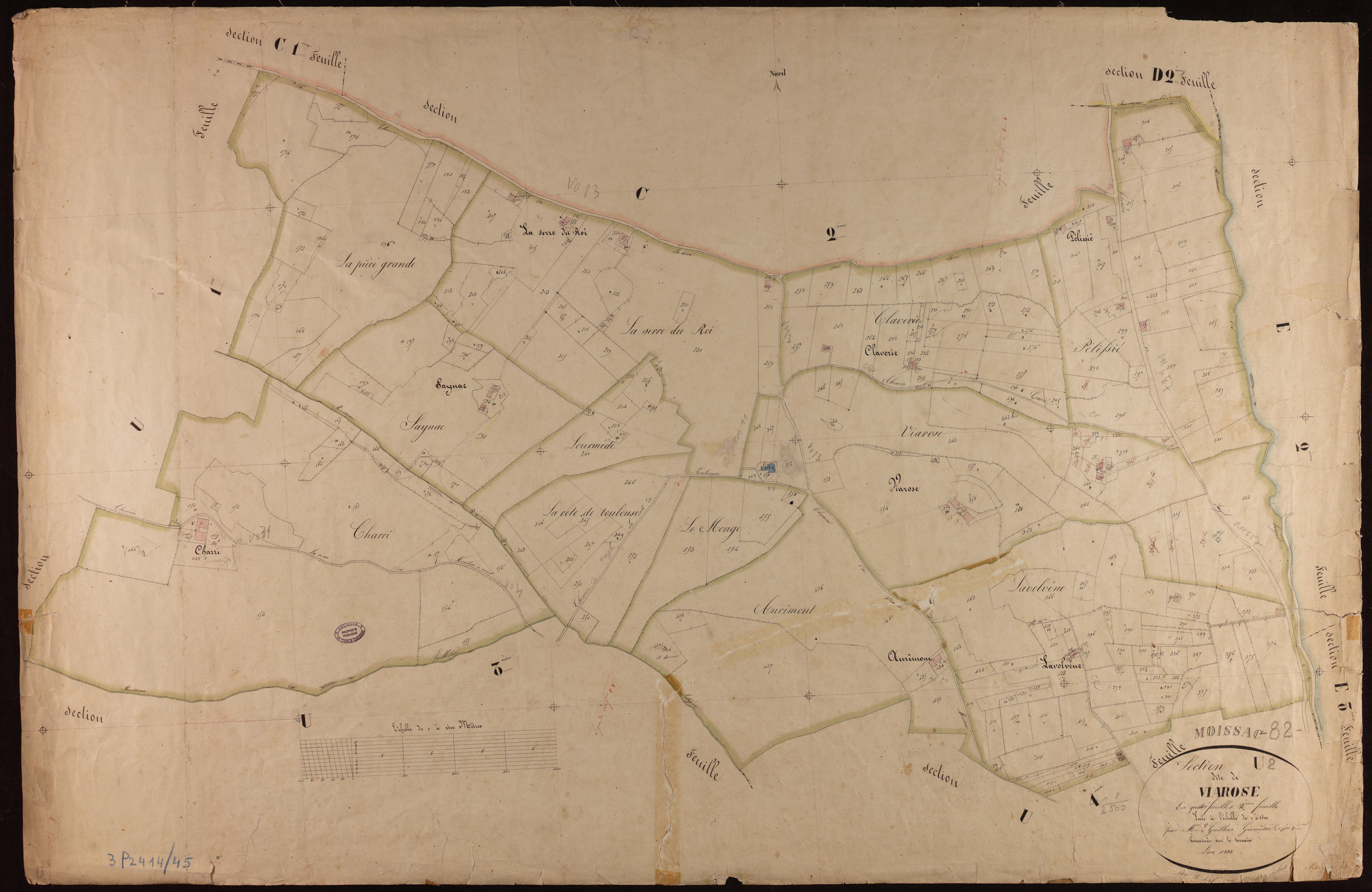 Moissac - Section U - Viarose, 2e feuille