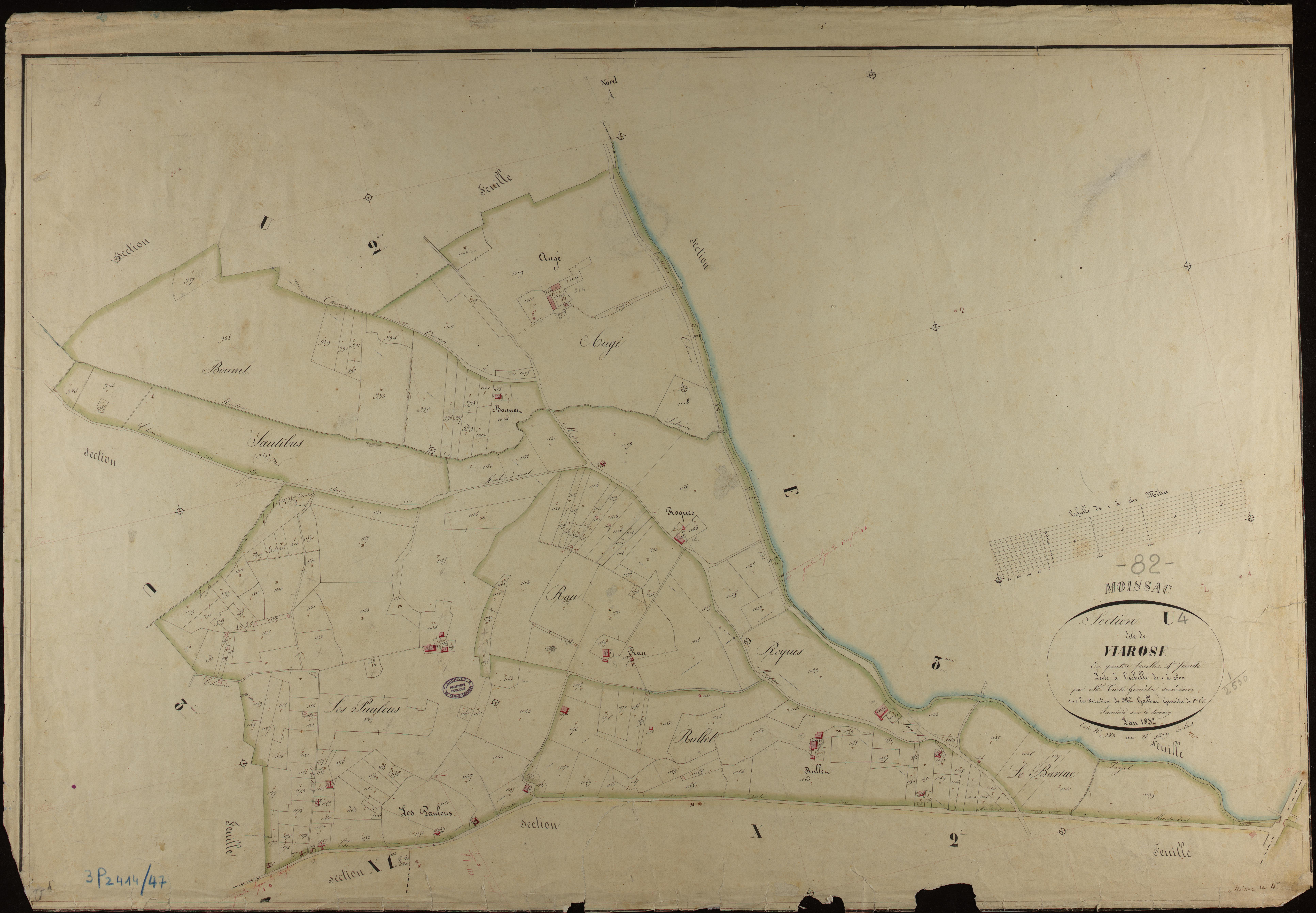 Moissac - Section U - Viarose, 4e feuille