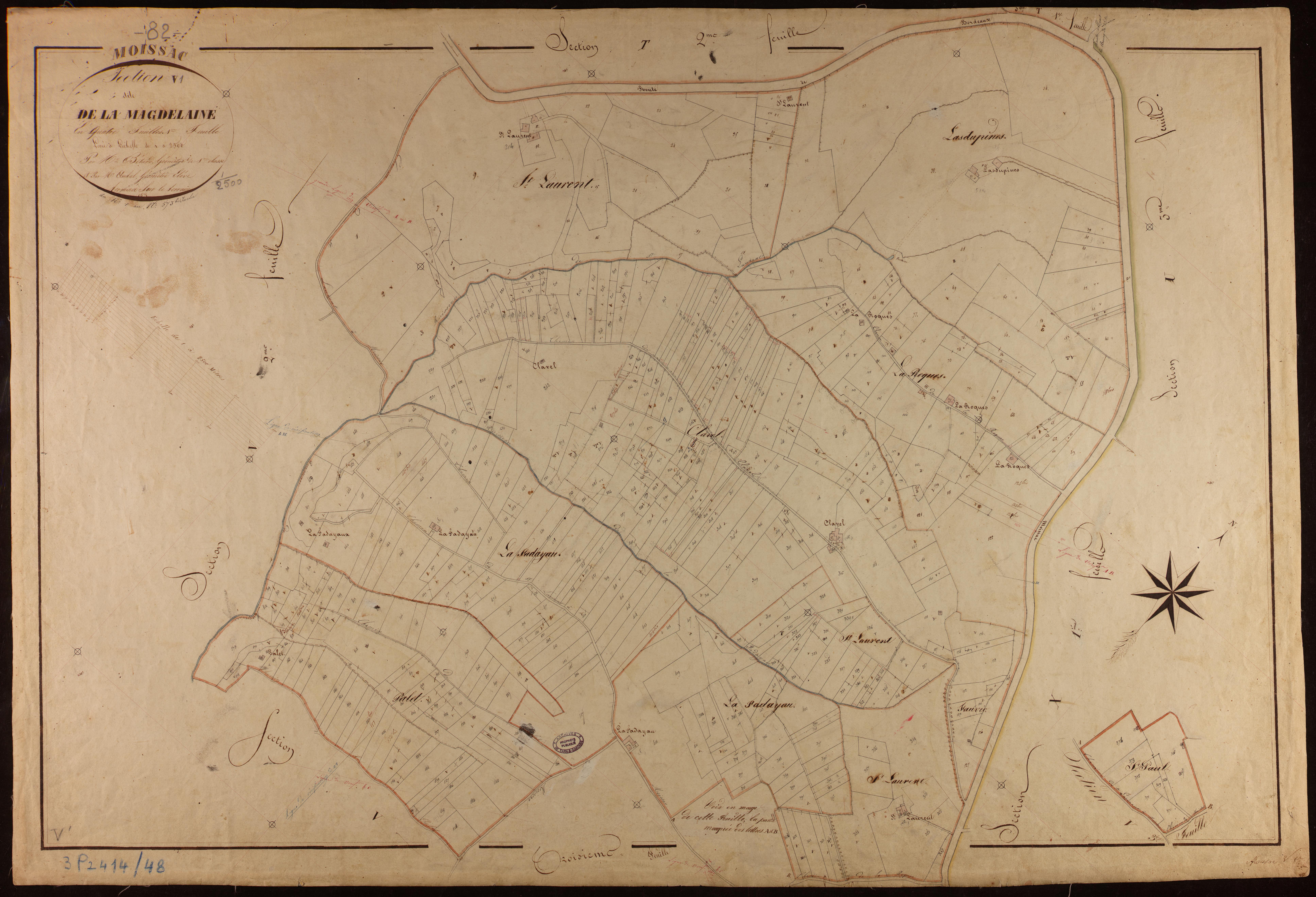 Moissac - Section V - La Magdelaine, 1ère feuille