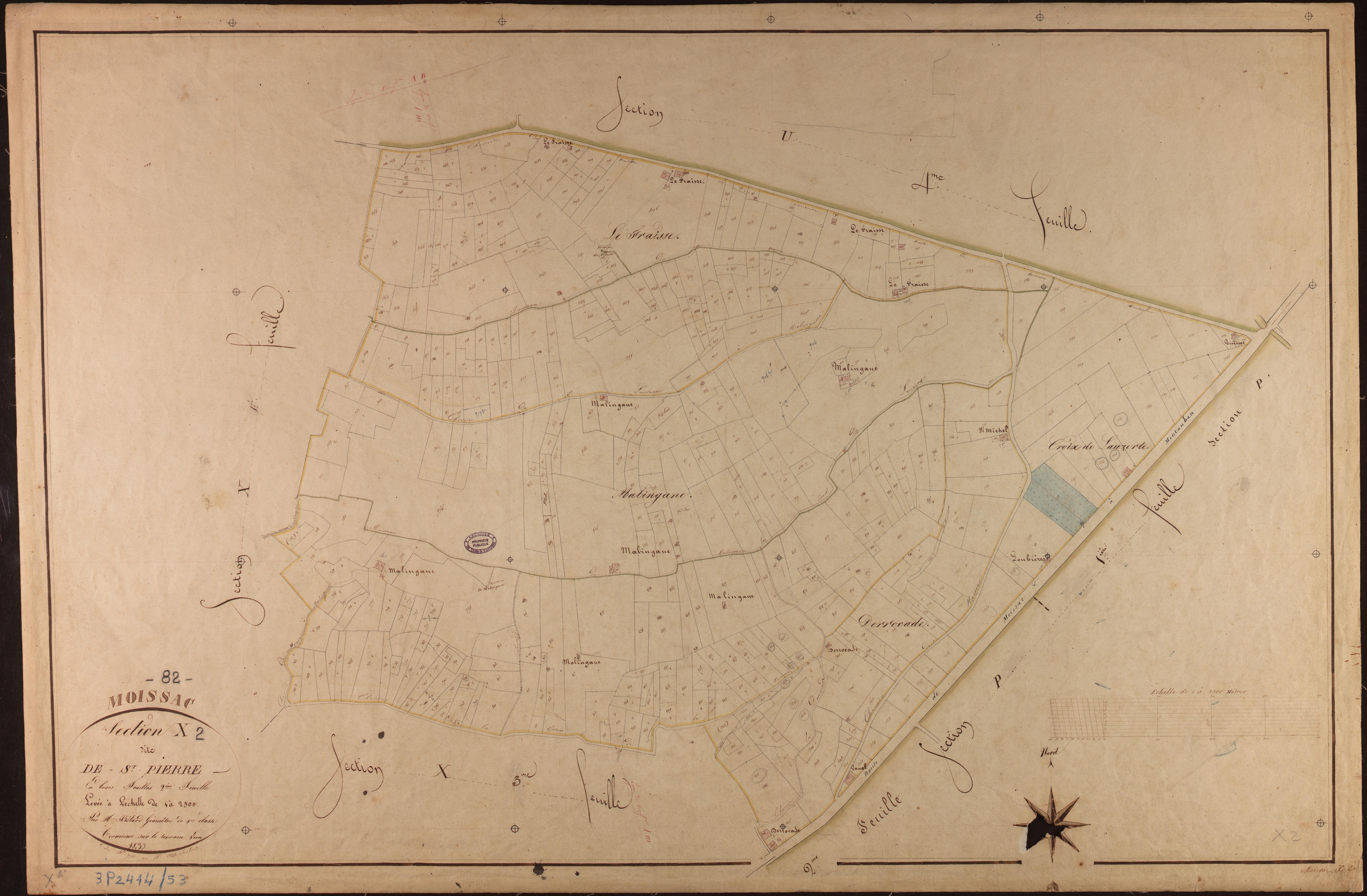 Moissac - Section X - Saint-Pierre, 2e feuille