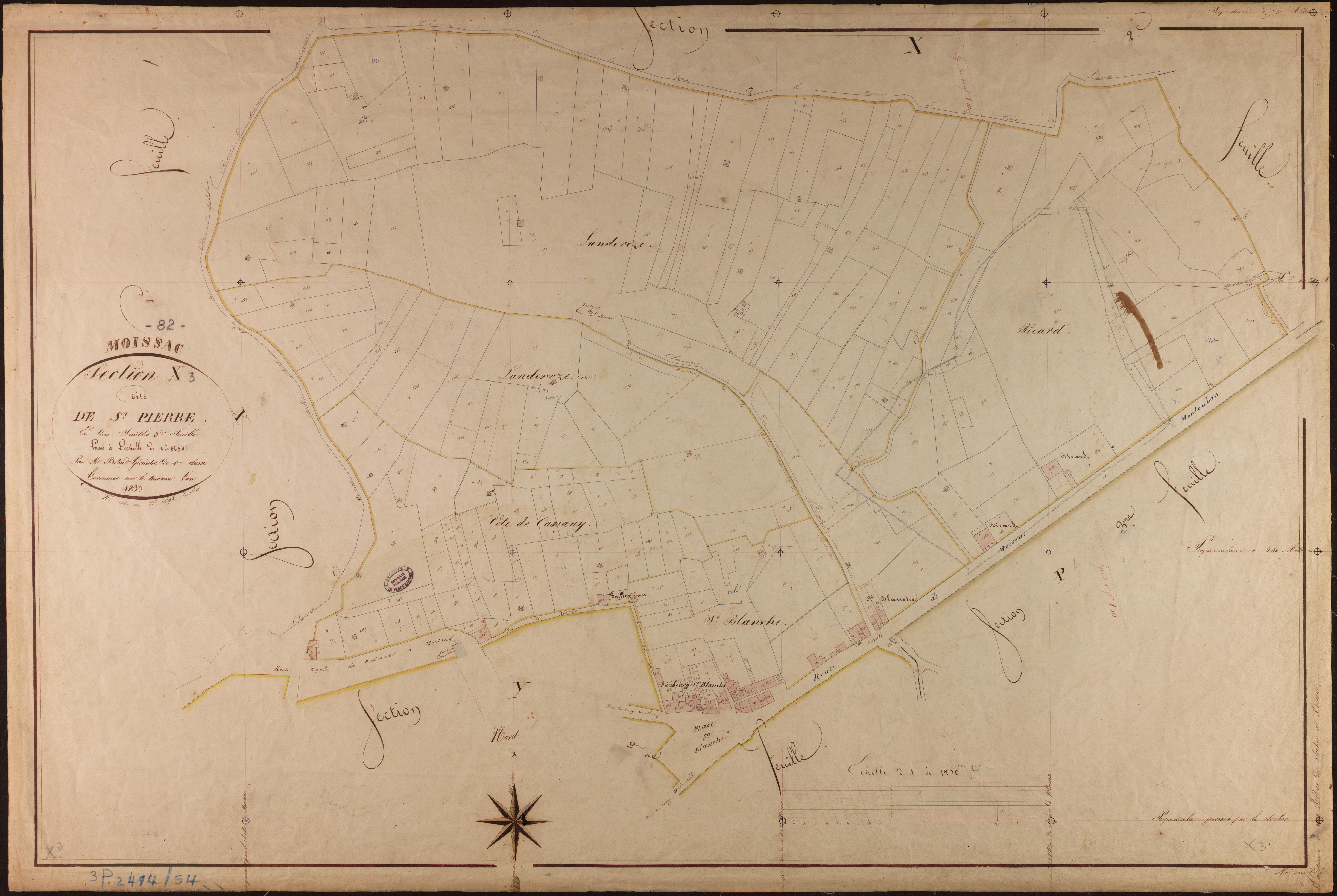 Moissac - Section X - Saint-Pierre, 3e feuille