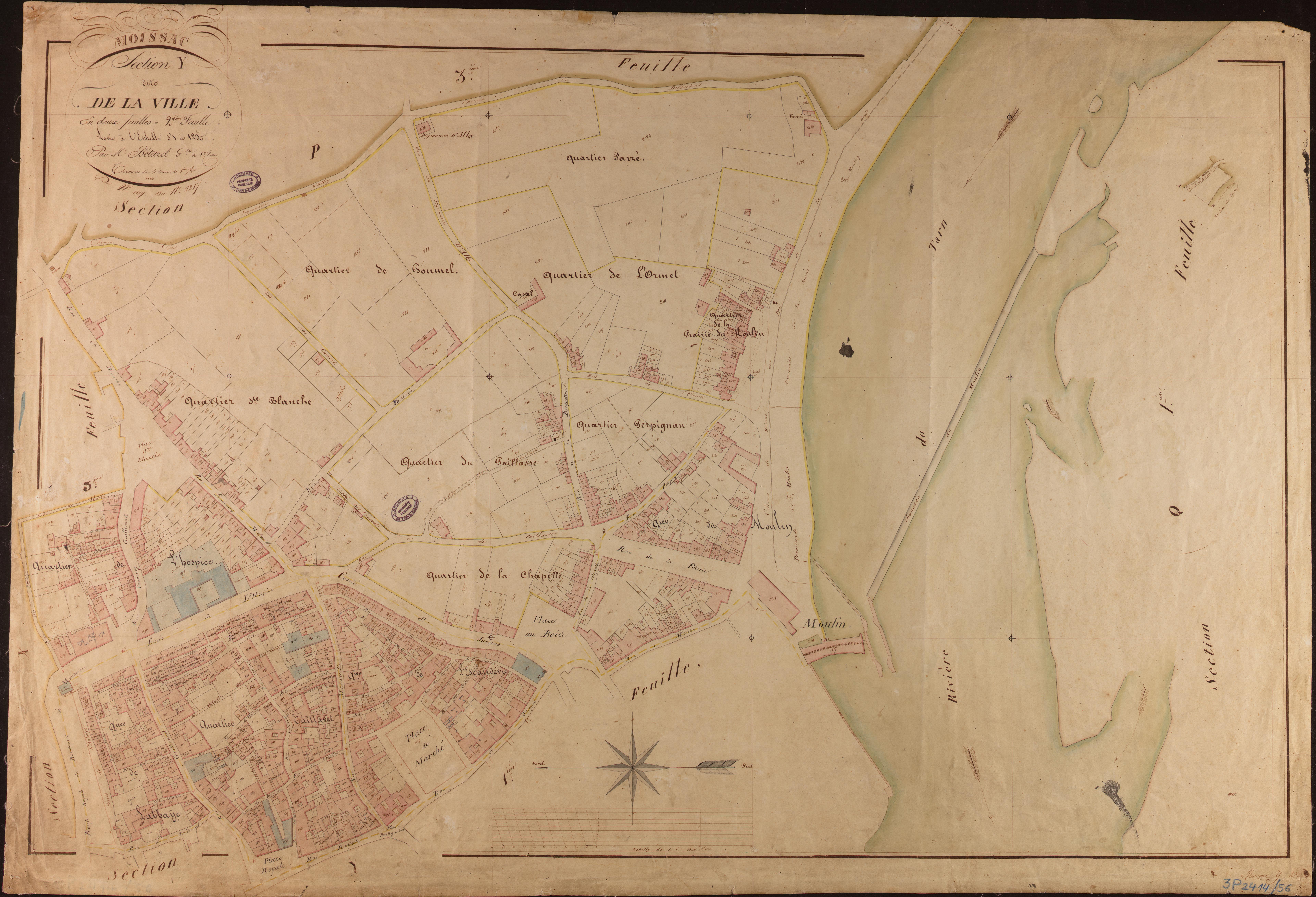 Moissac - Section Y - La Ville, 2e feuille