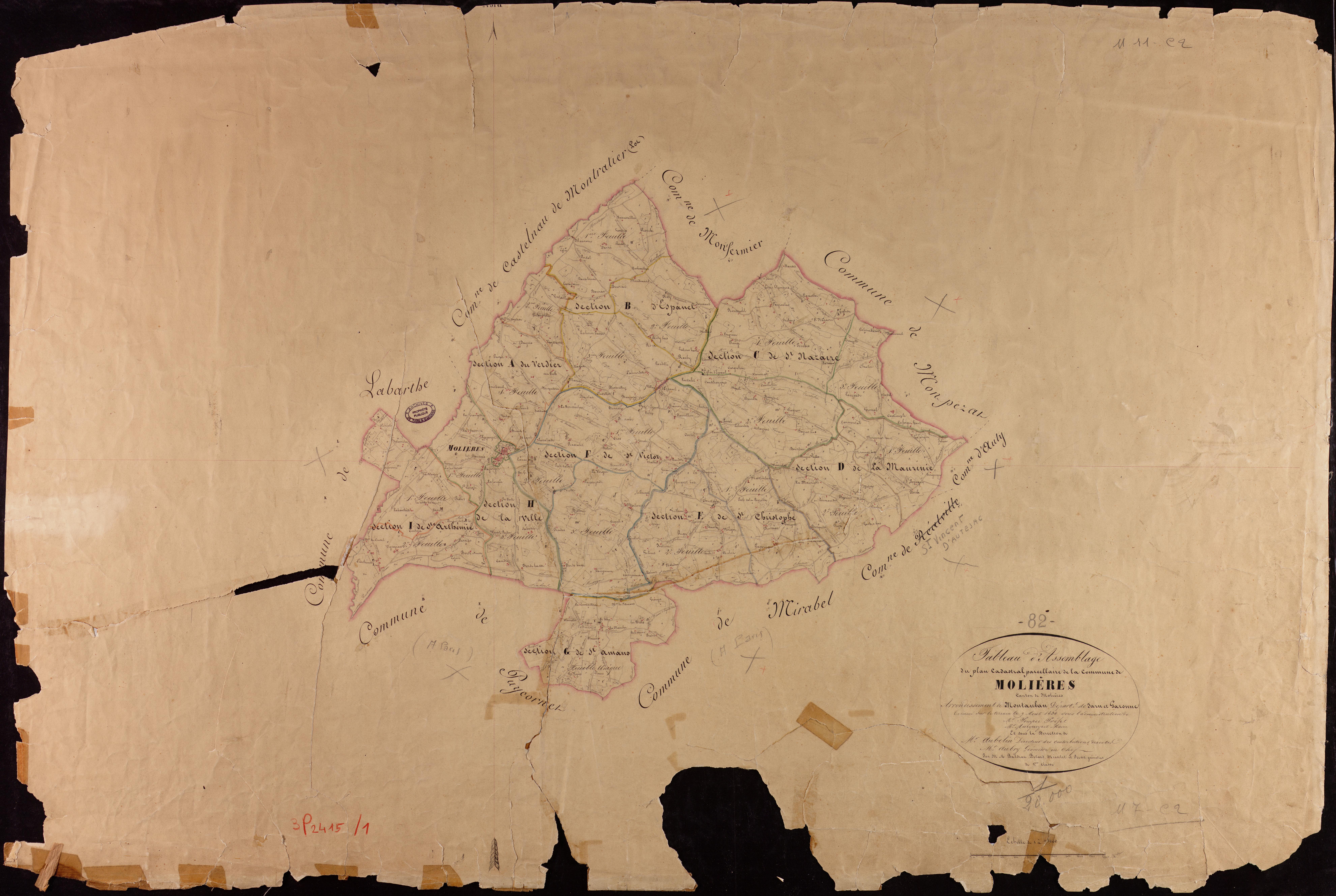 Molières - Tableau d'assemblage