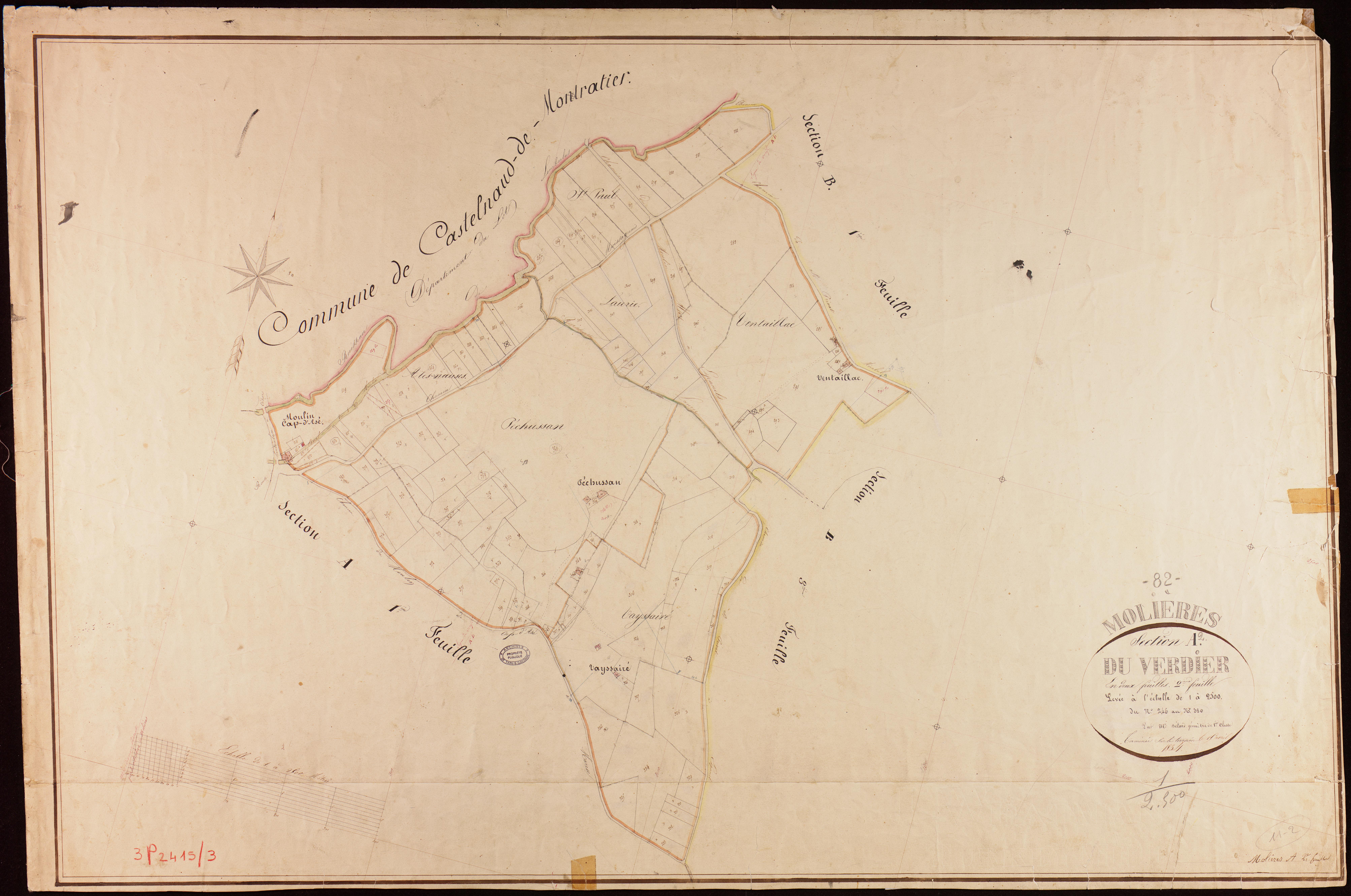 Molières - Section A - Le Verdier, 2e feuille
