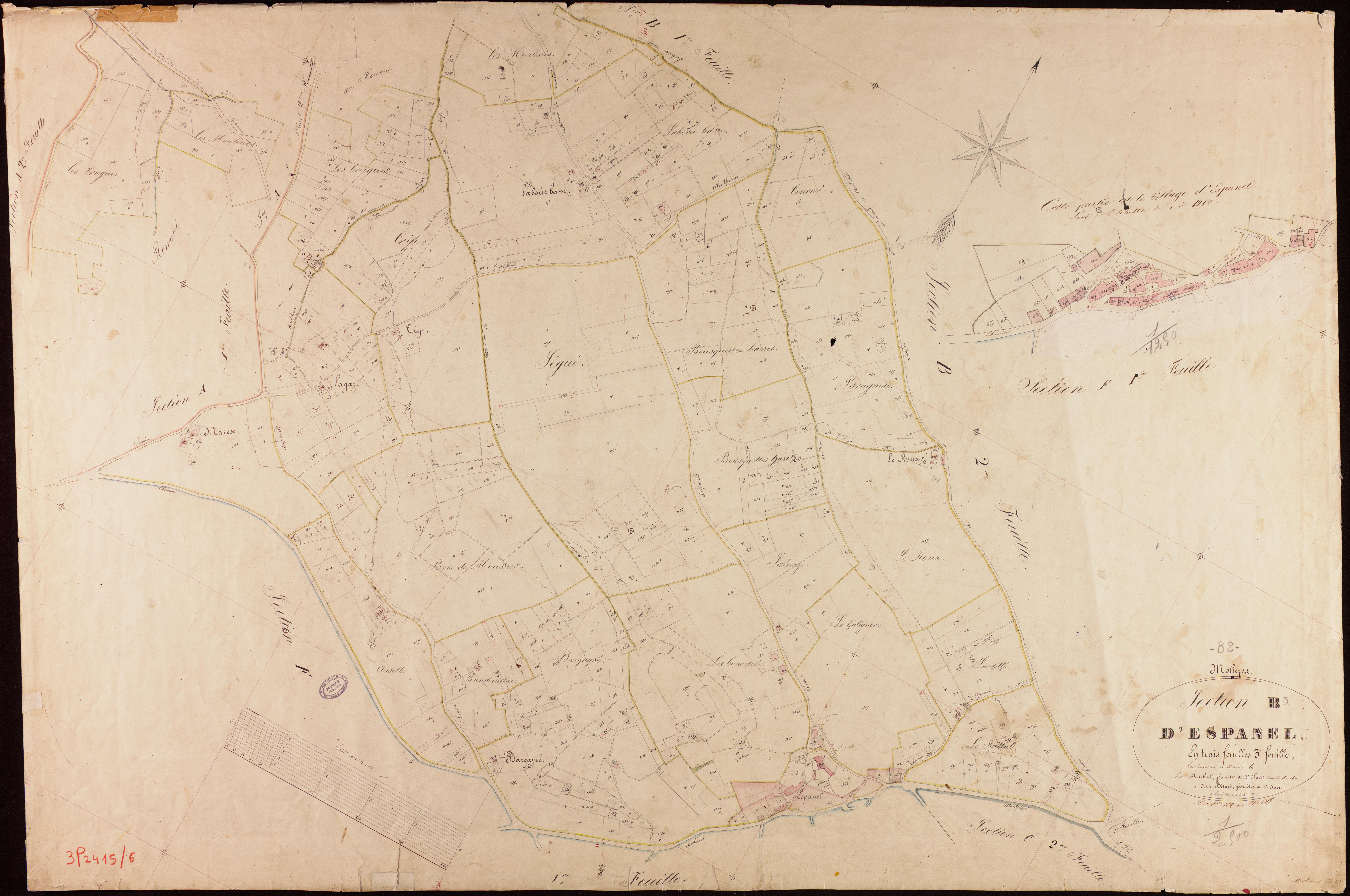Molières - Section B - Espanel, 3e feuille
