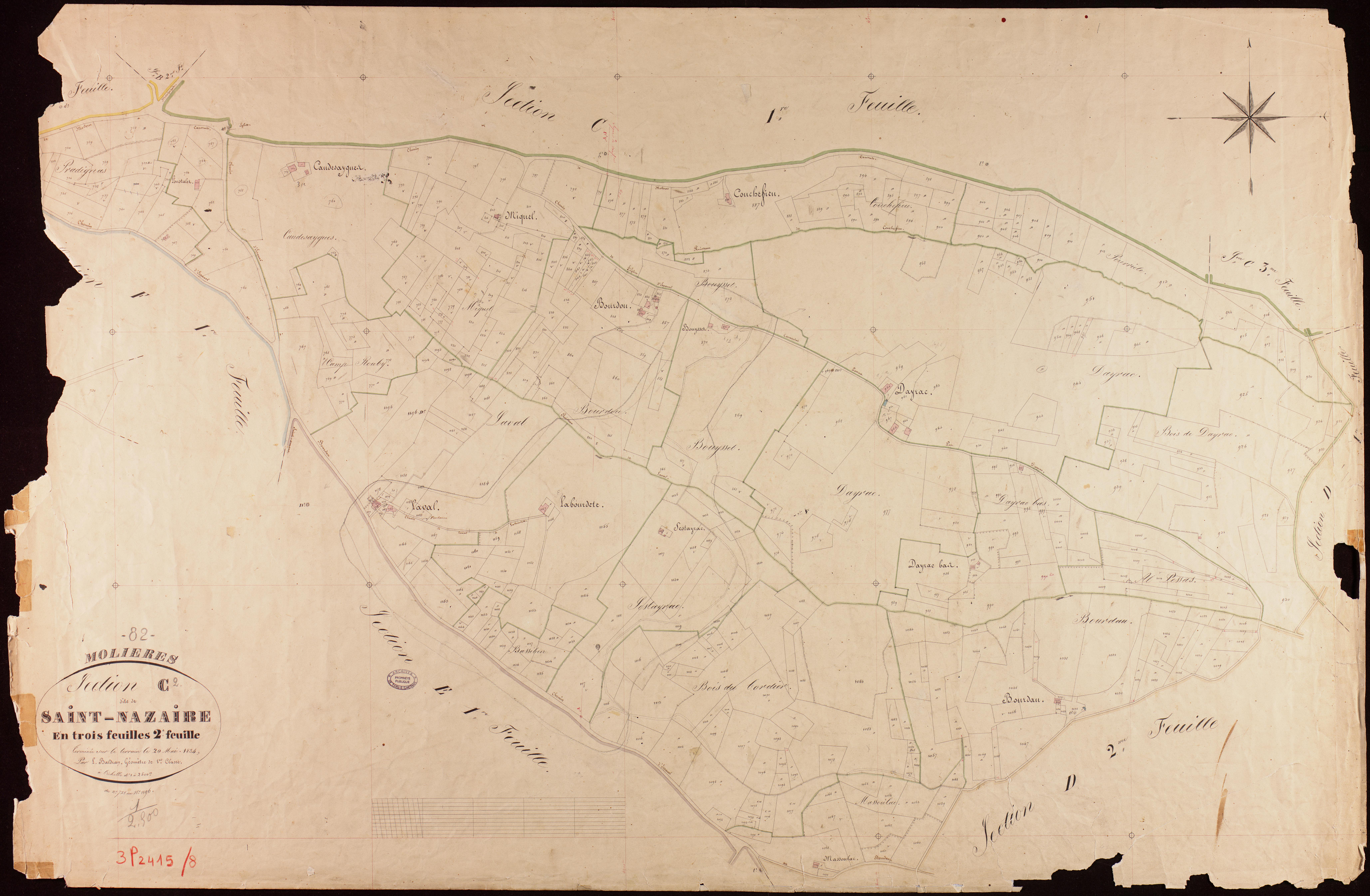 Molières - Section C - Saint-Nazaire, 2e feuille