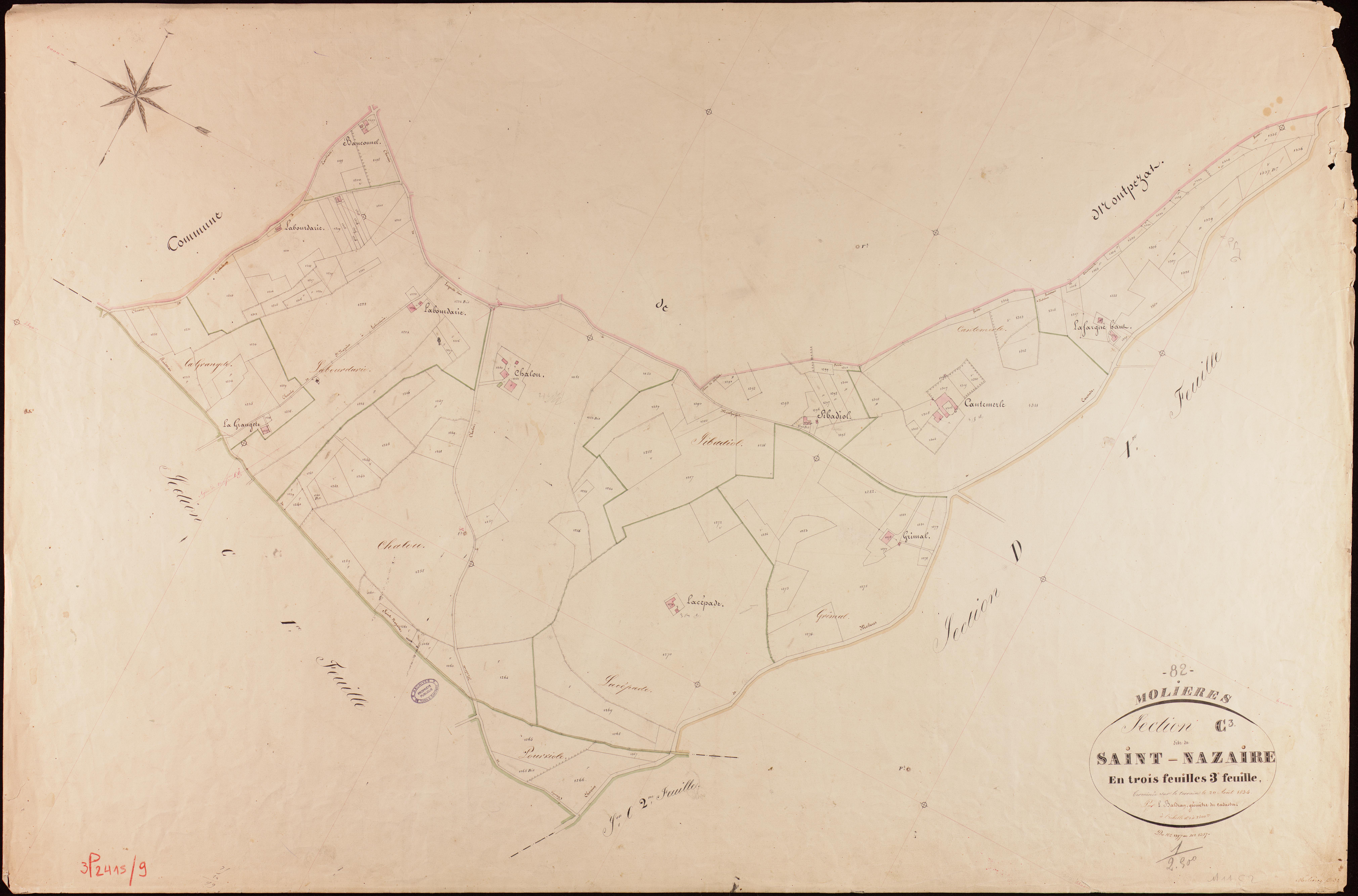 Molières - Section C - Saint-Nazaire, 3e feuille