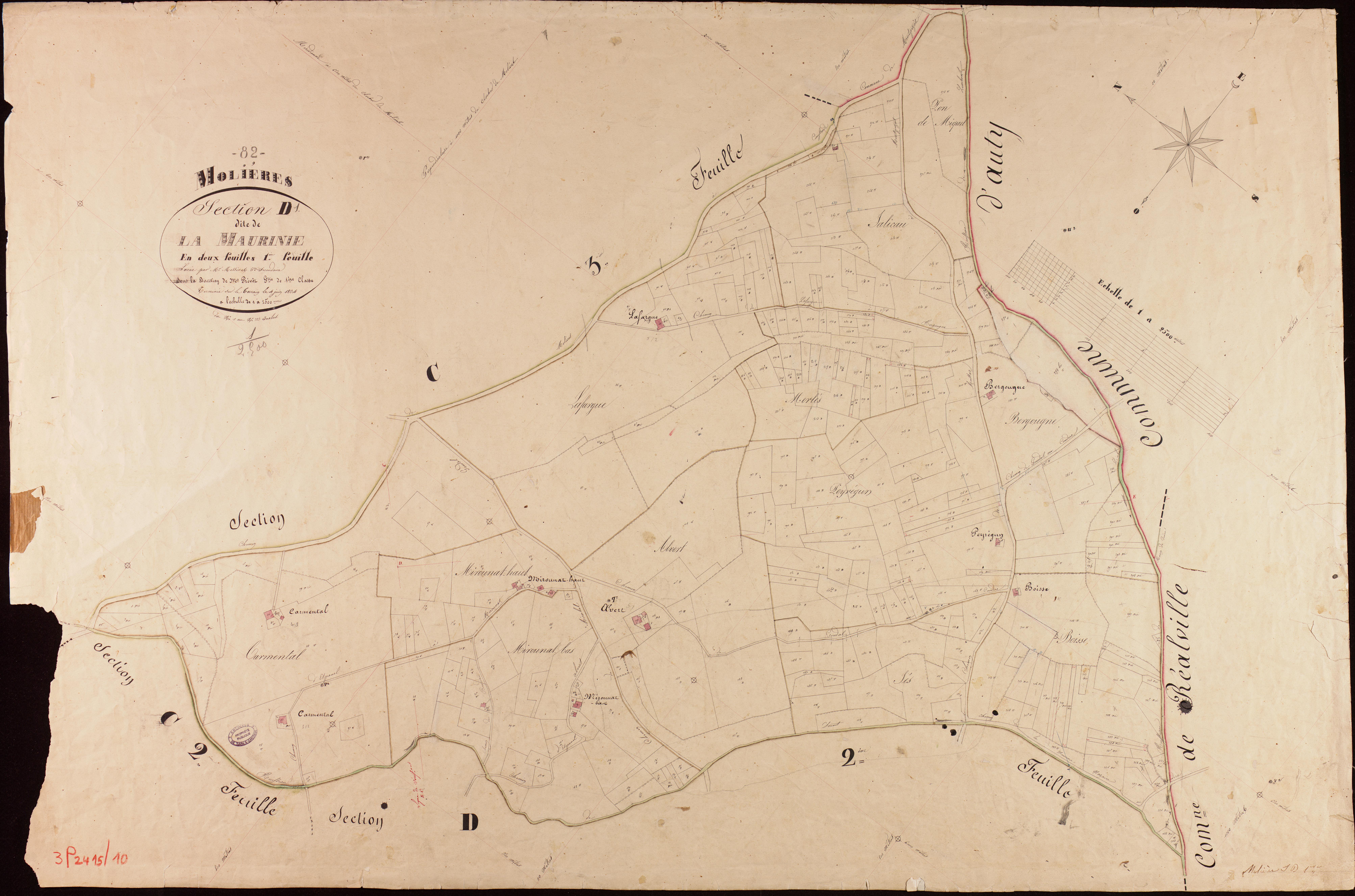 Molières - Section D - La Maurinie, 1ère feuille