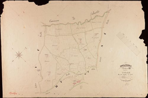 Molières - Section H - La Ville, 1ère feuille