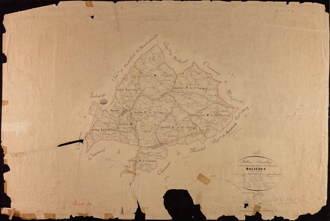 Molières - Tableau d'assemblage