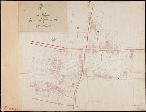 Monbéqui - Sections A, B, C, D : développement du village