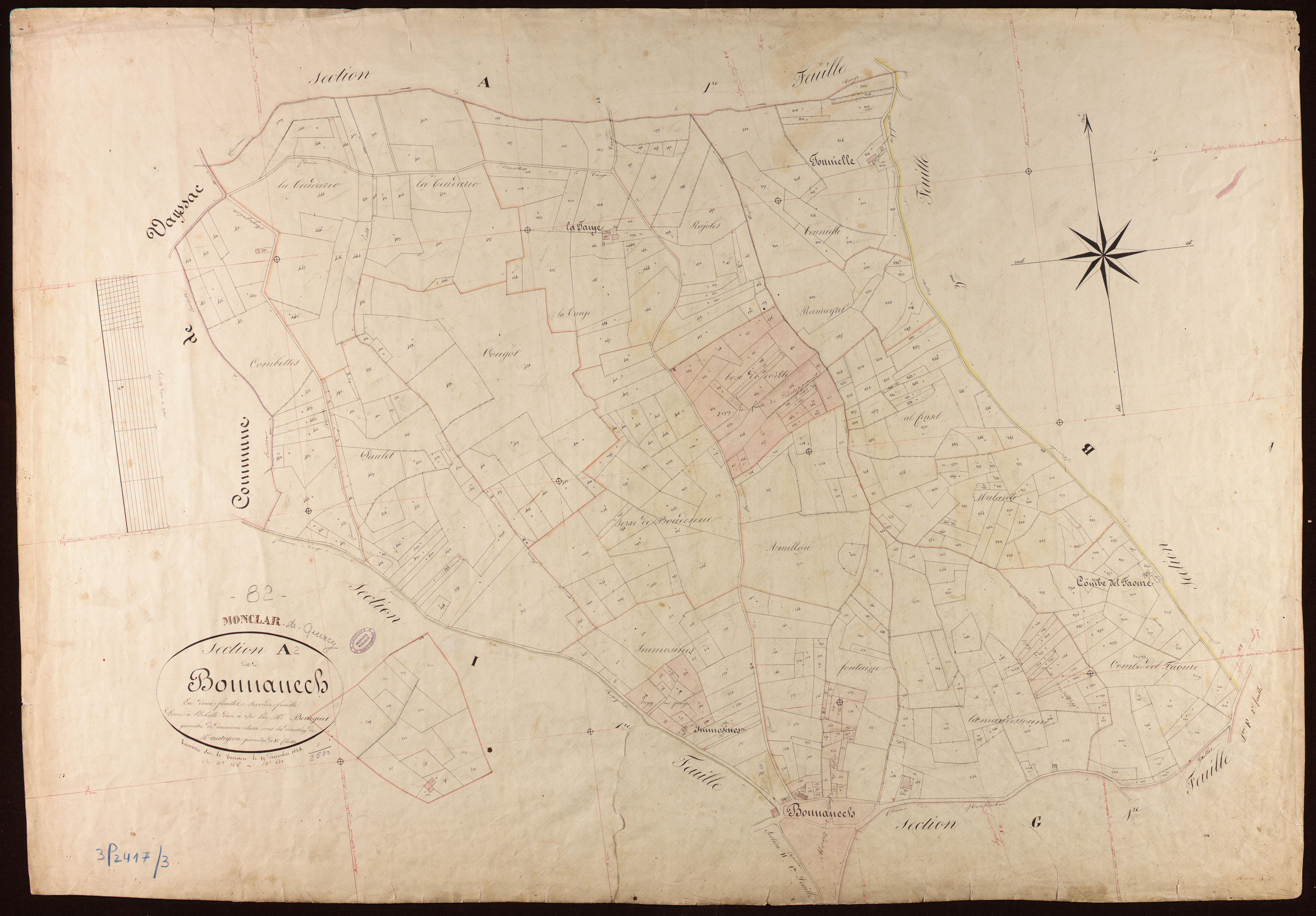 Monclar-de-Quercy - Section A - Bonnanech 2e feuille