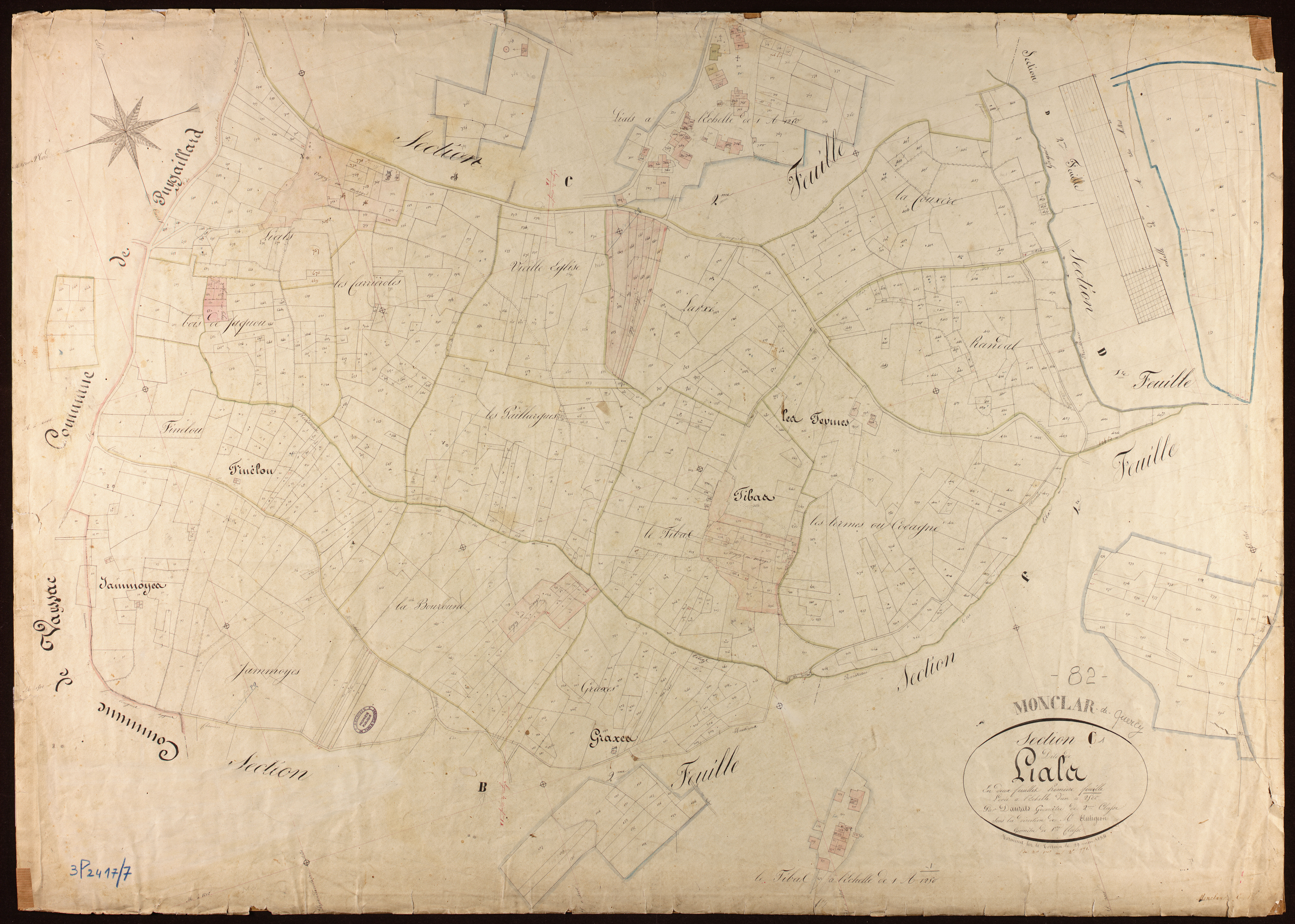 Monclar-de-Quercy - Section C - Lials, 1ère feuille