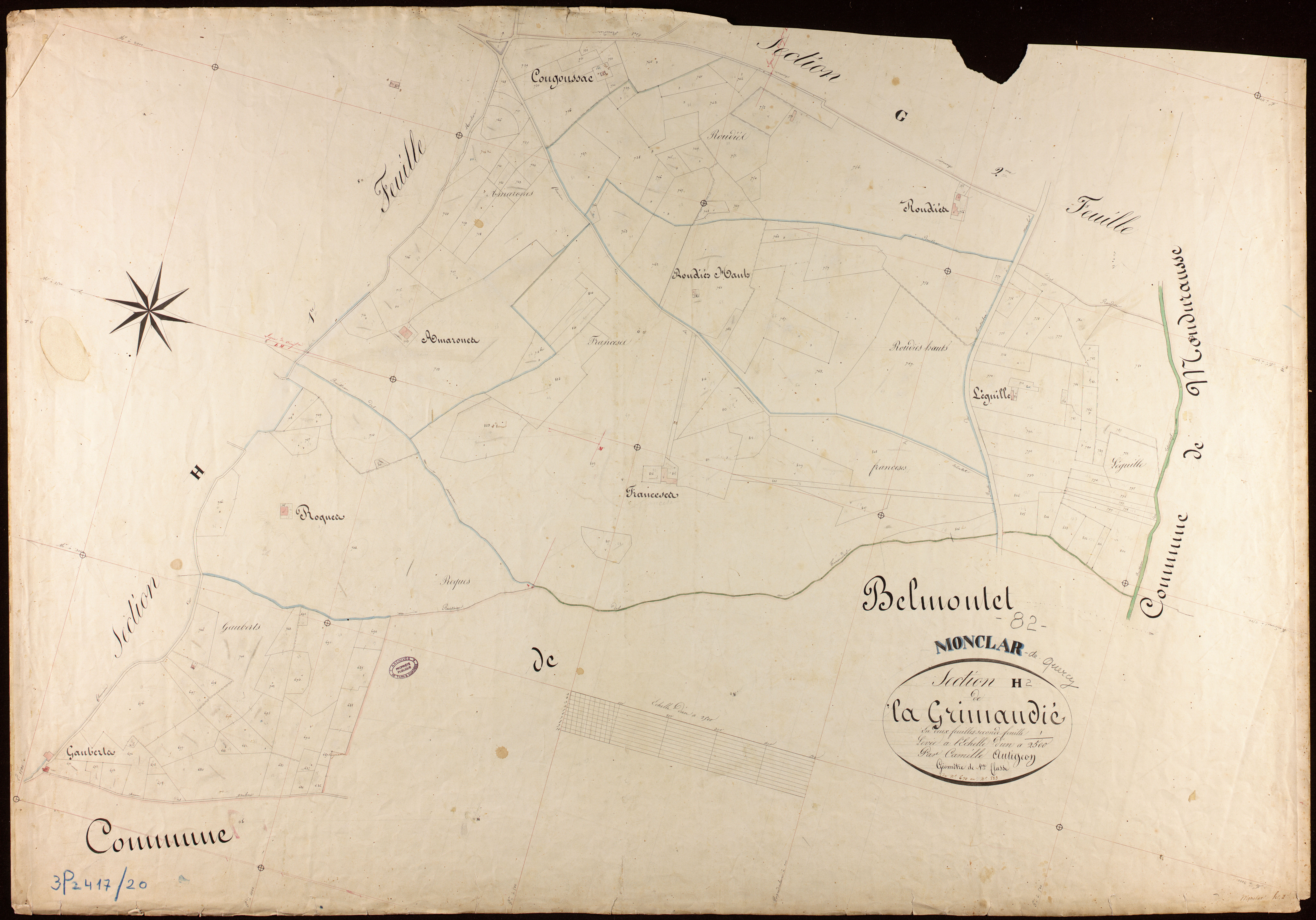 Monclar-de-Quercy - Section H - Lagrimaudié, 2e feuille
