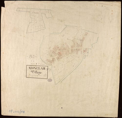 Monclar-de-Quercy - Section E - Le Village, 3e feuille : développement du village