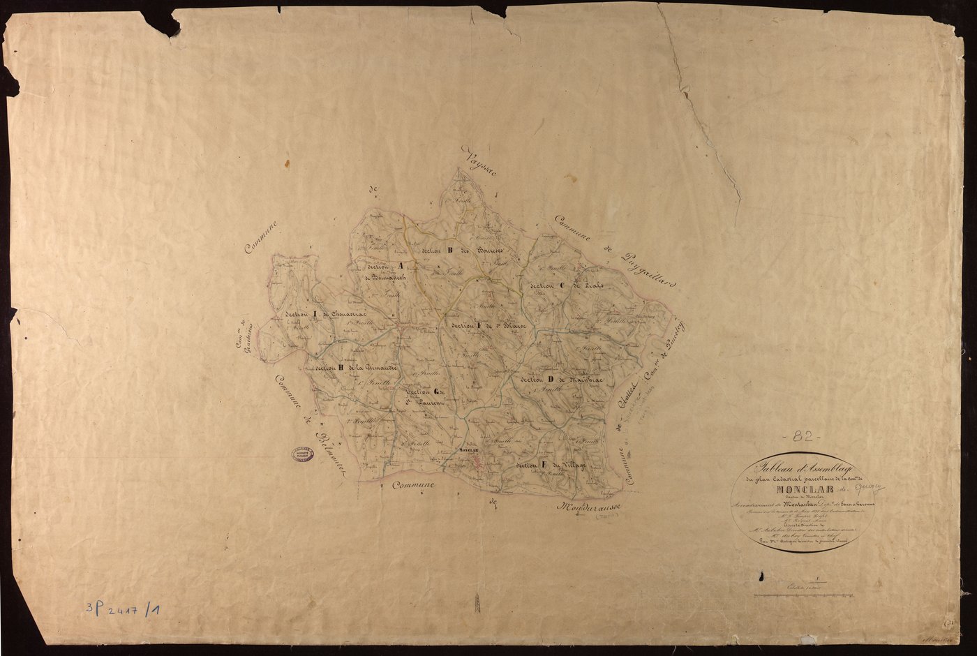 Monclar-de-Quercy - Tableau d'assemblage