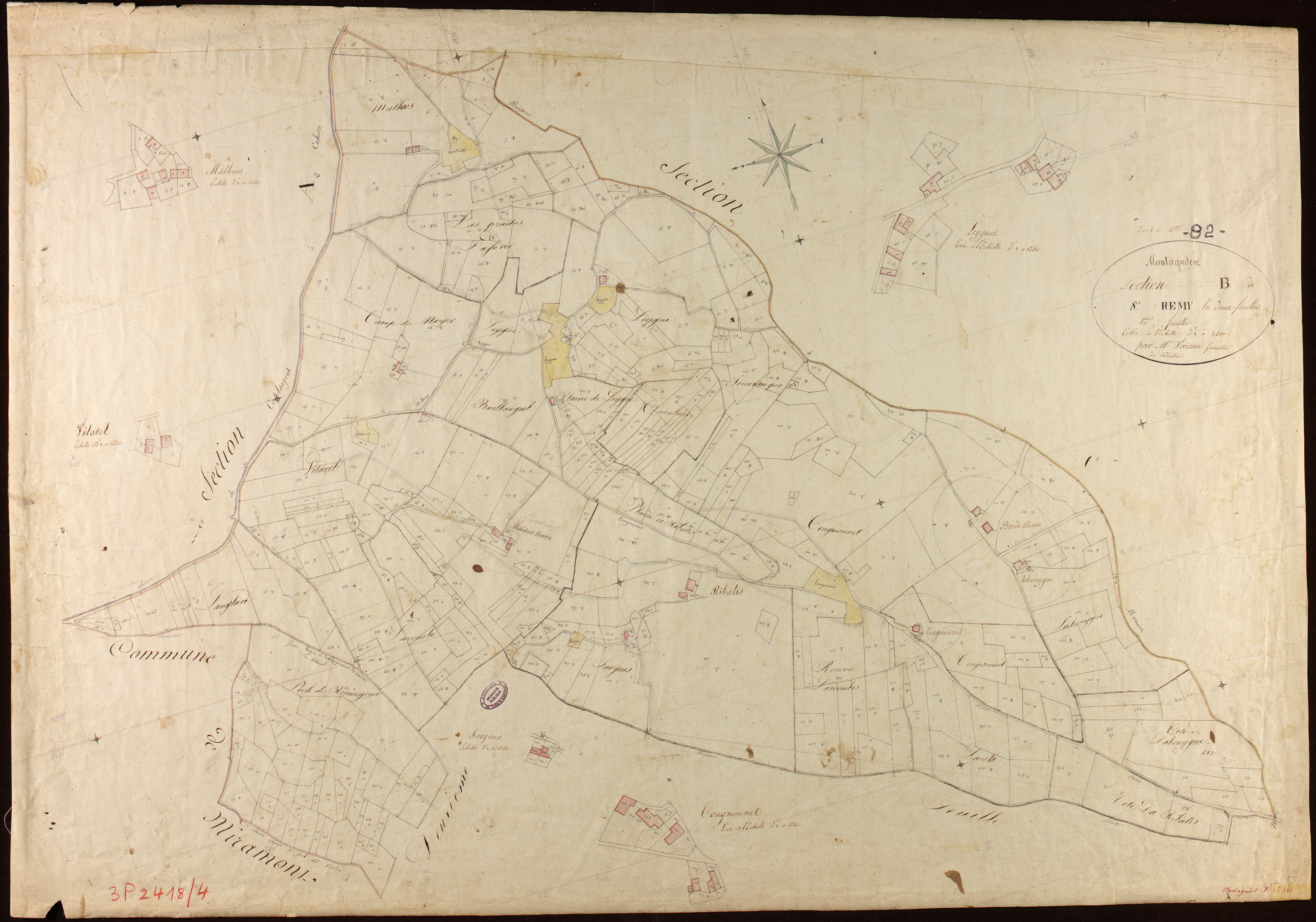 Montagudet - Section B - Saint-Rémy, 1ère feuille
