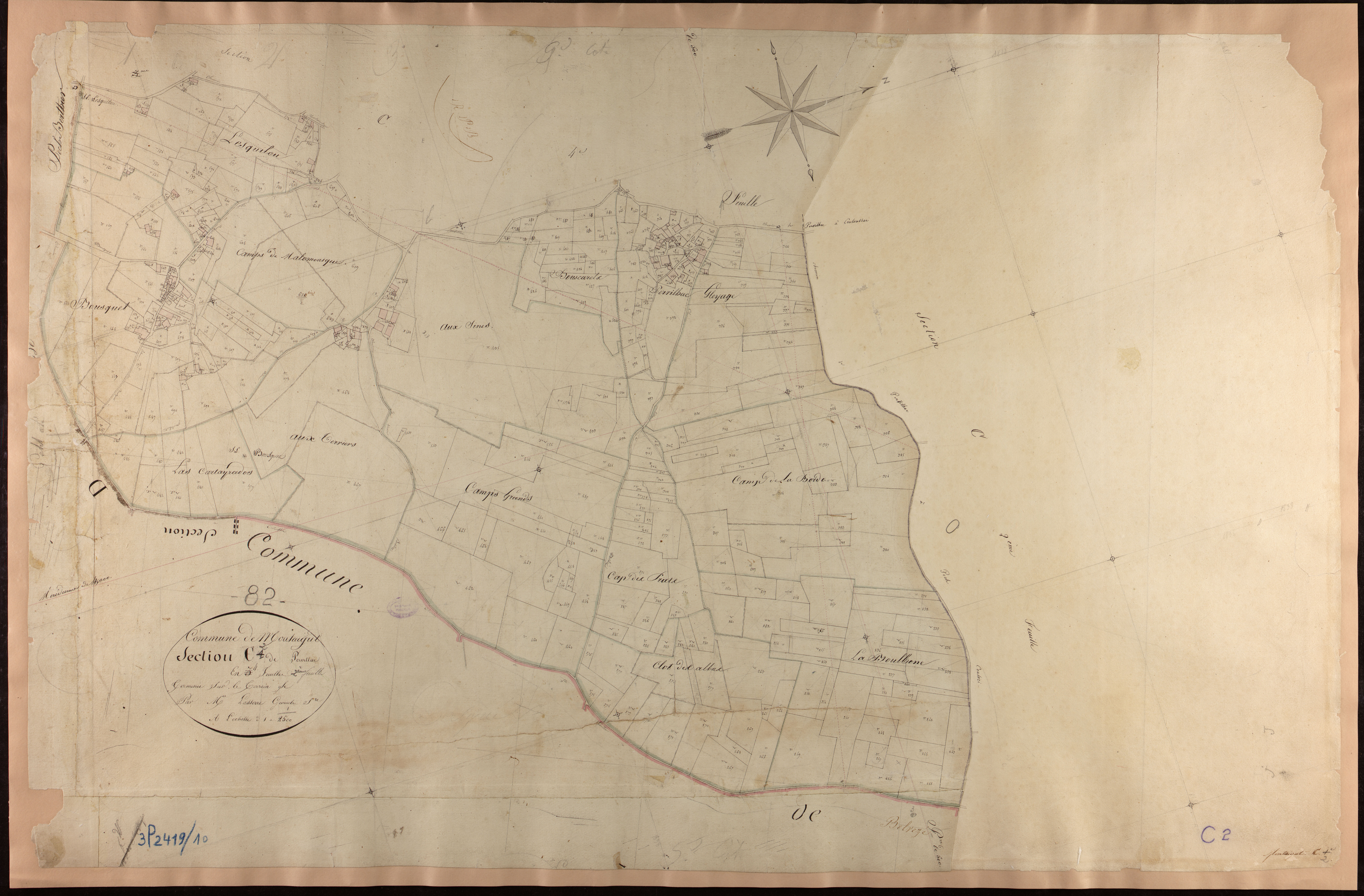 Montaigu-de-Quercy - Section C - Pervillac, 2e feuille