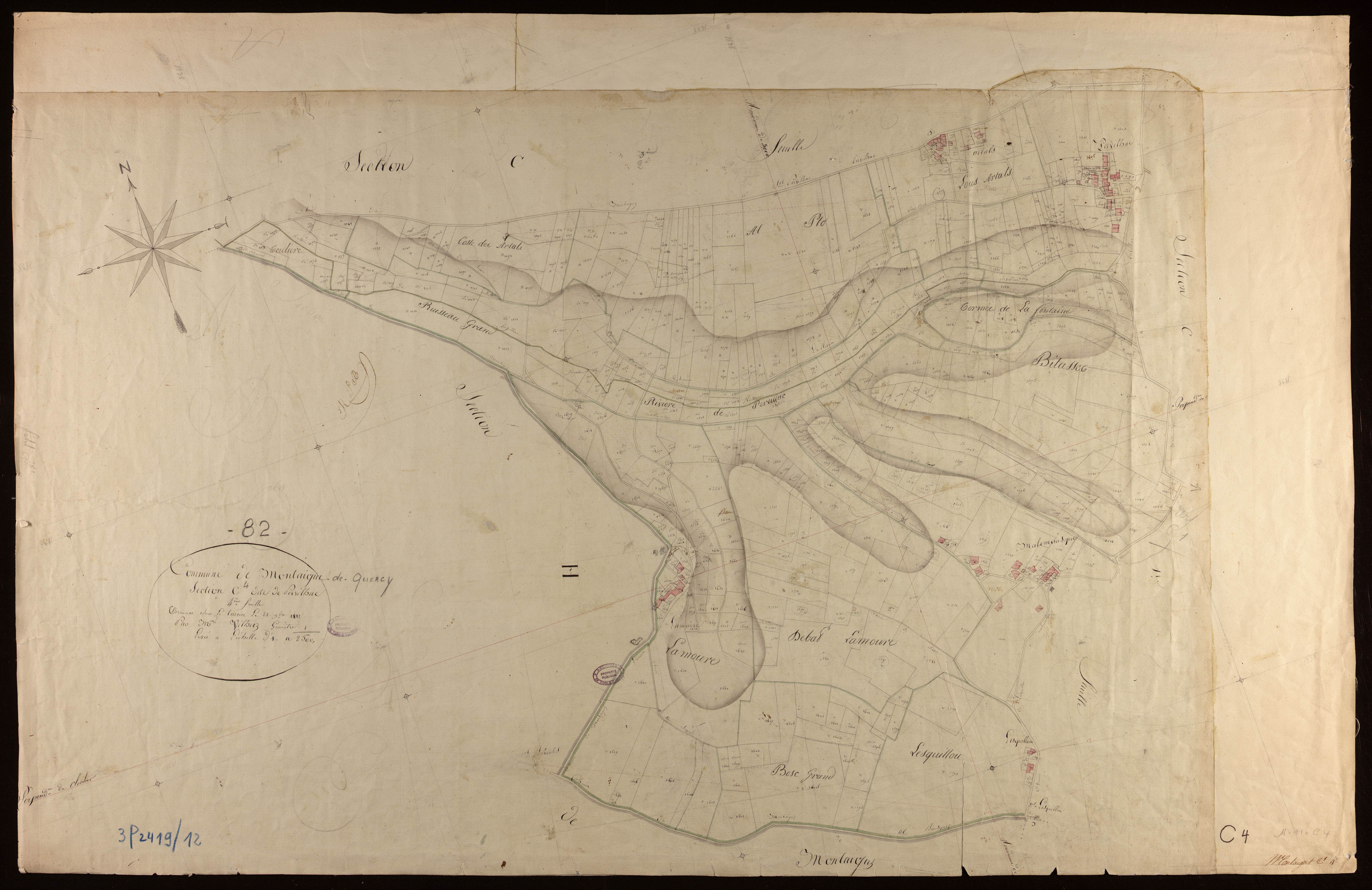 Montaigu-de-Quercy - Section C - Pervillac, 4e feuille