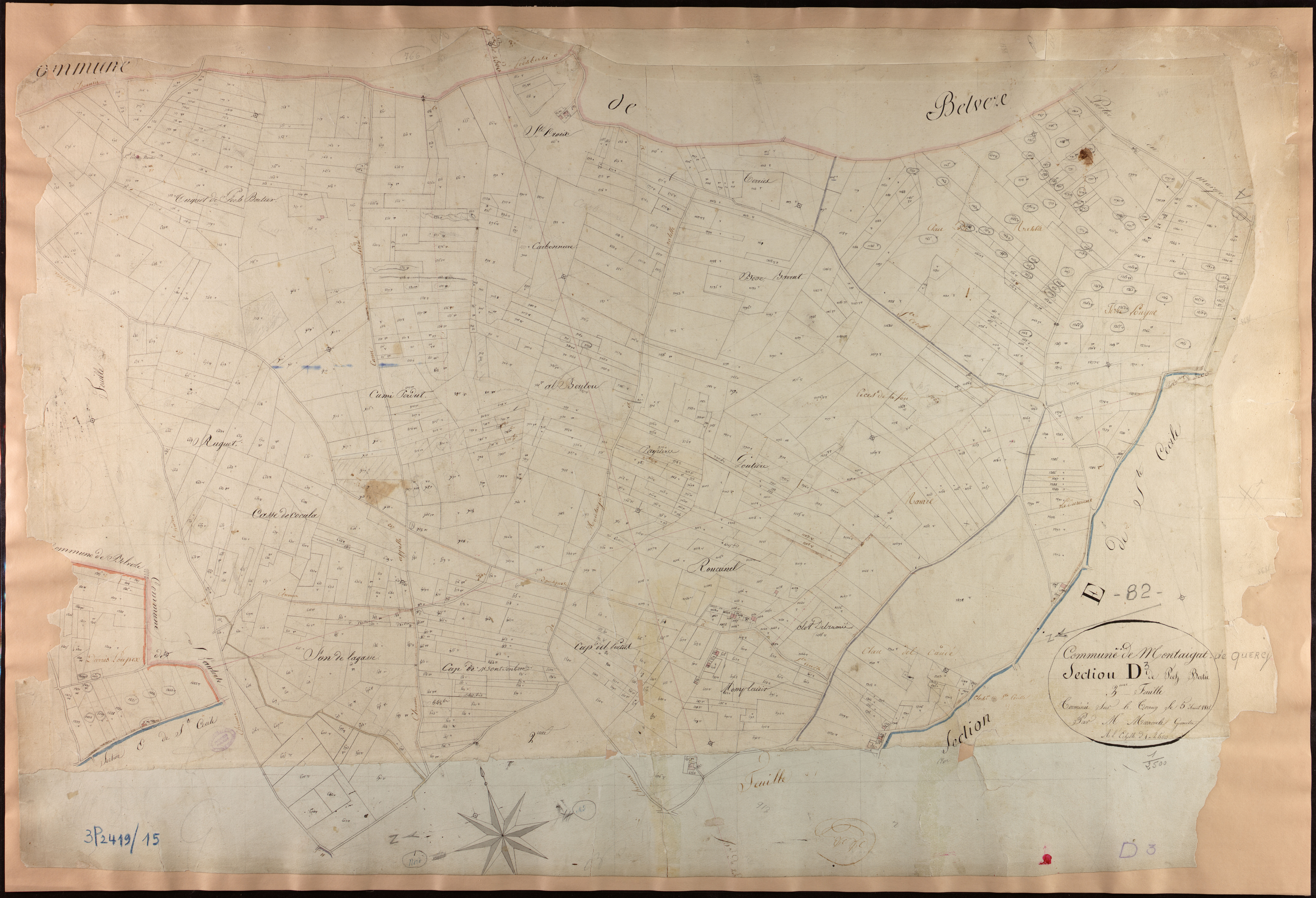 Montaigu-de-Quercy - Section D - Pech Bertié, 3e feuille