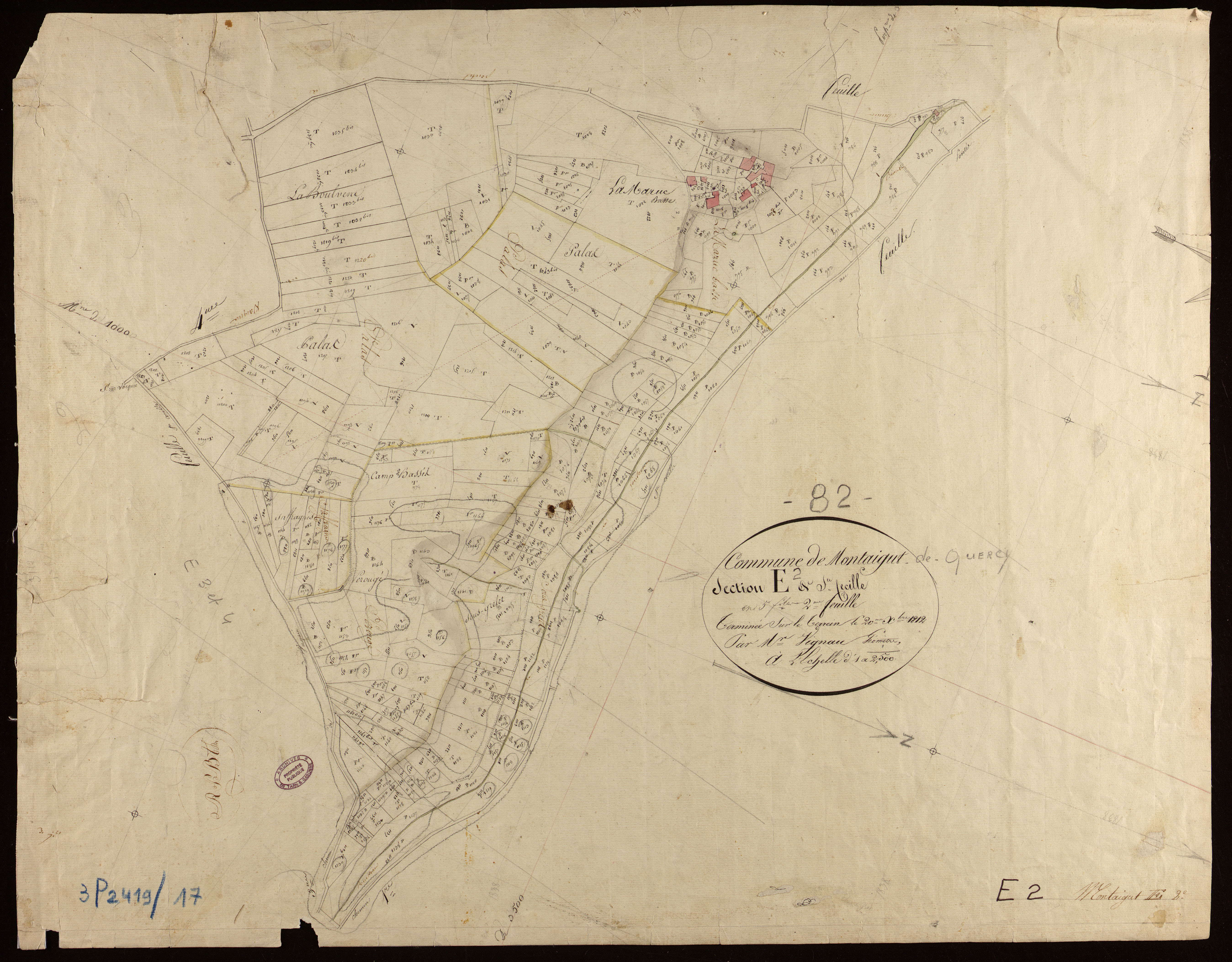 Montaigu-de-Quercy - Section E - Sainte-Cécile, 2e feuille