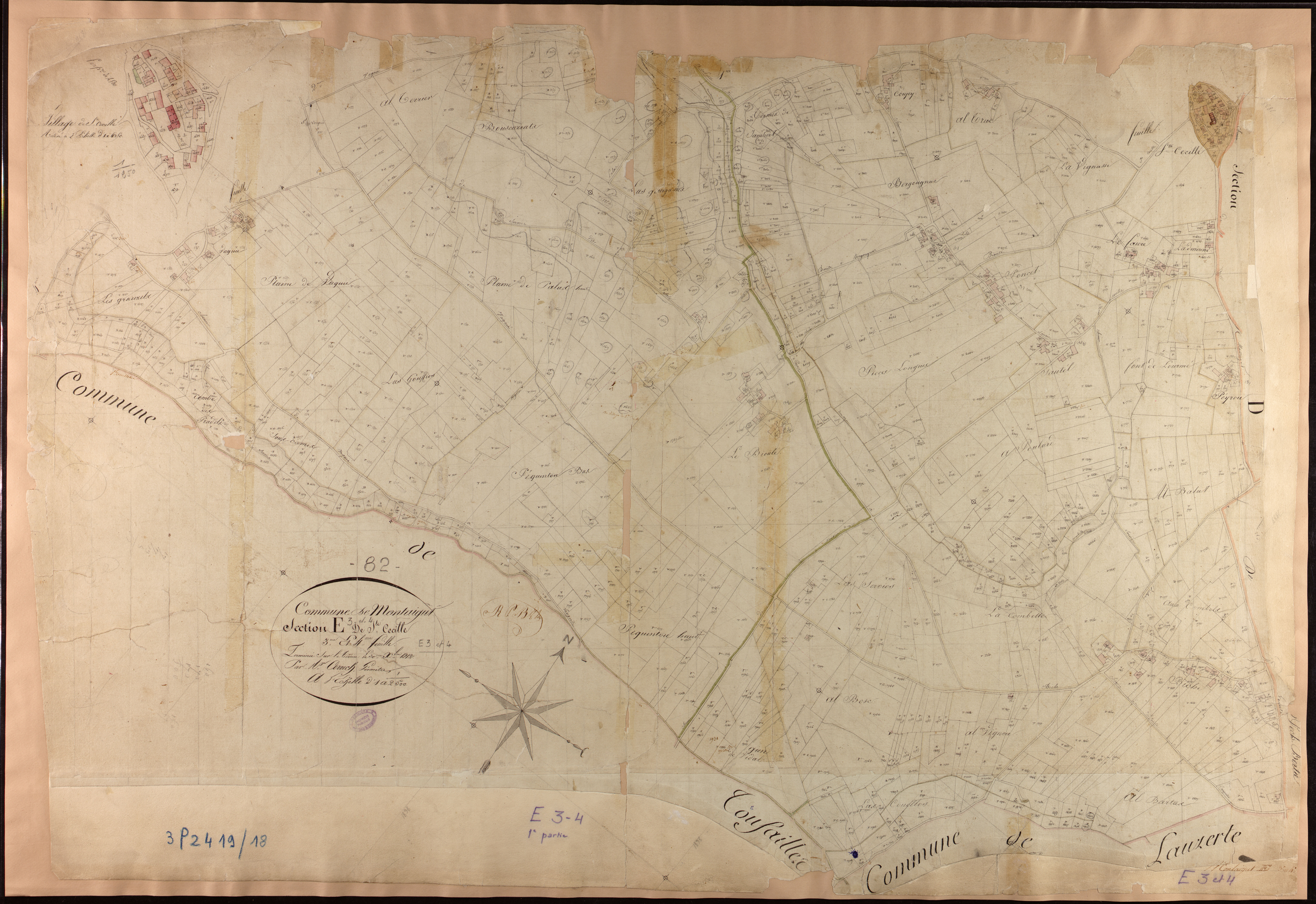 Montaigu-de-Quercy - Section E - Sainte-Cécile, 3e et 4e feuille