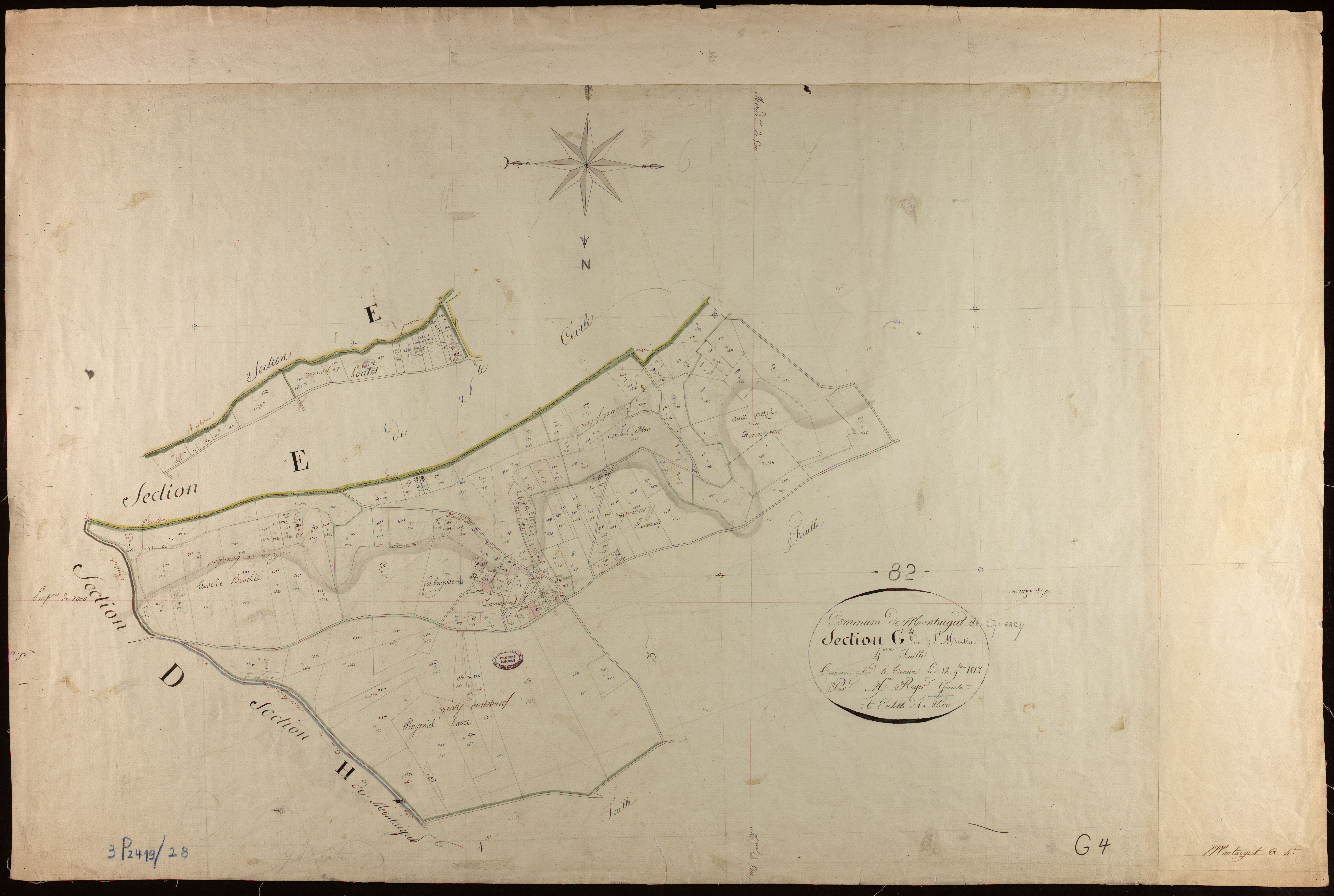 Montaigu-de-Quercy - Section G - Saint-Martin, 4e feuille