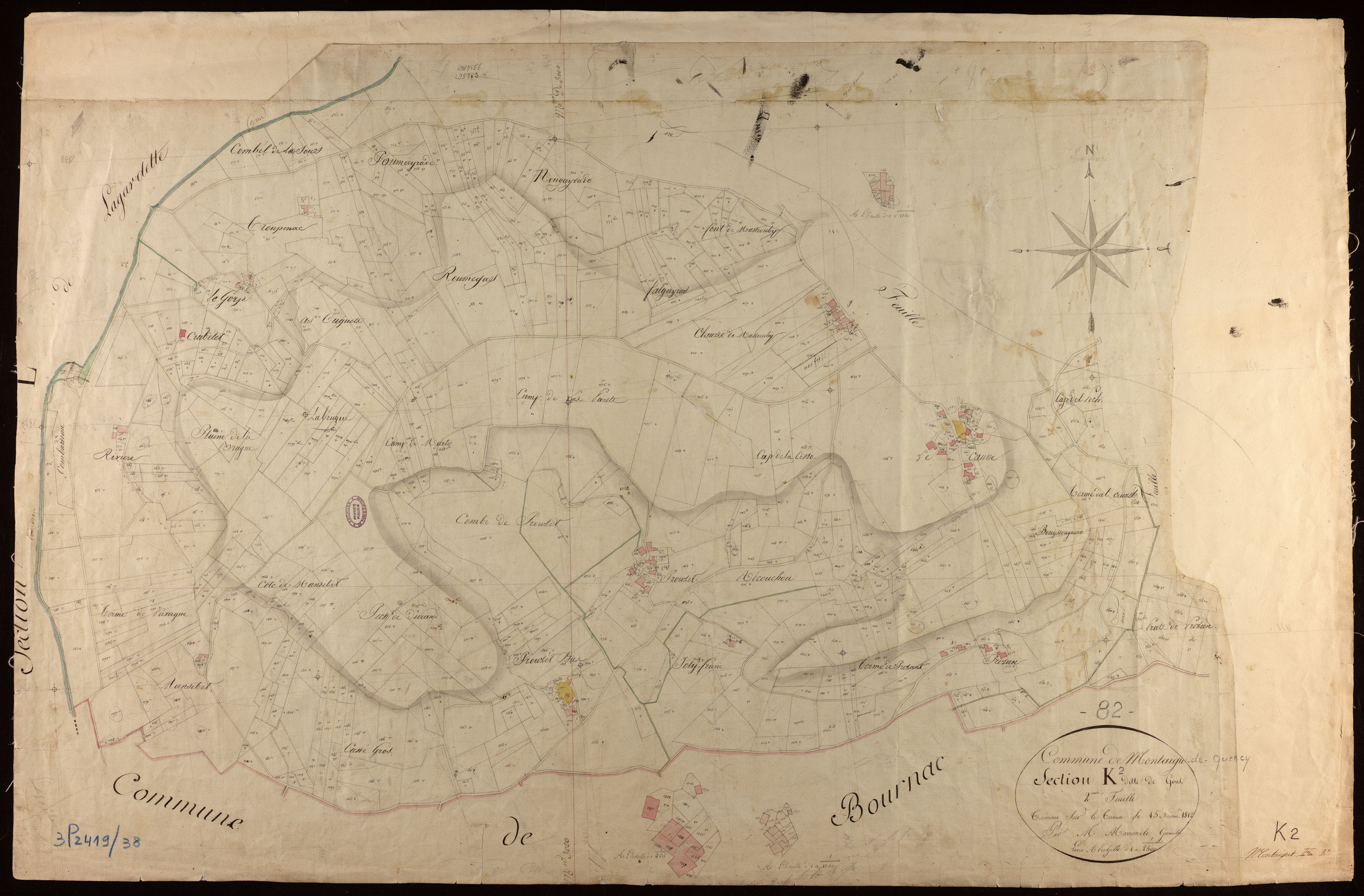 Montaigu-de-Quercy - Section K - Goux, 2e feuille