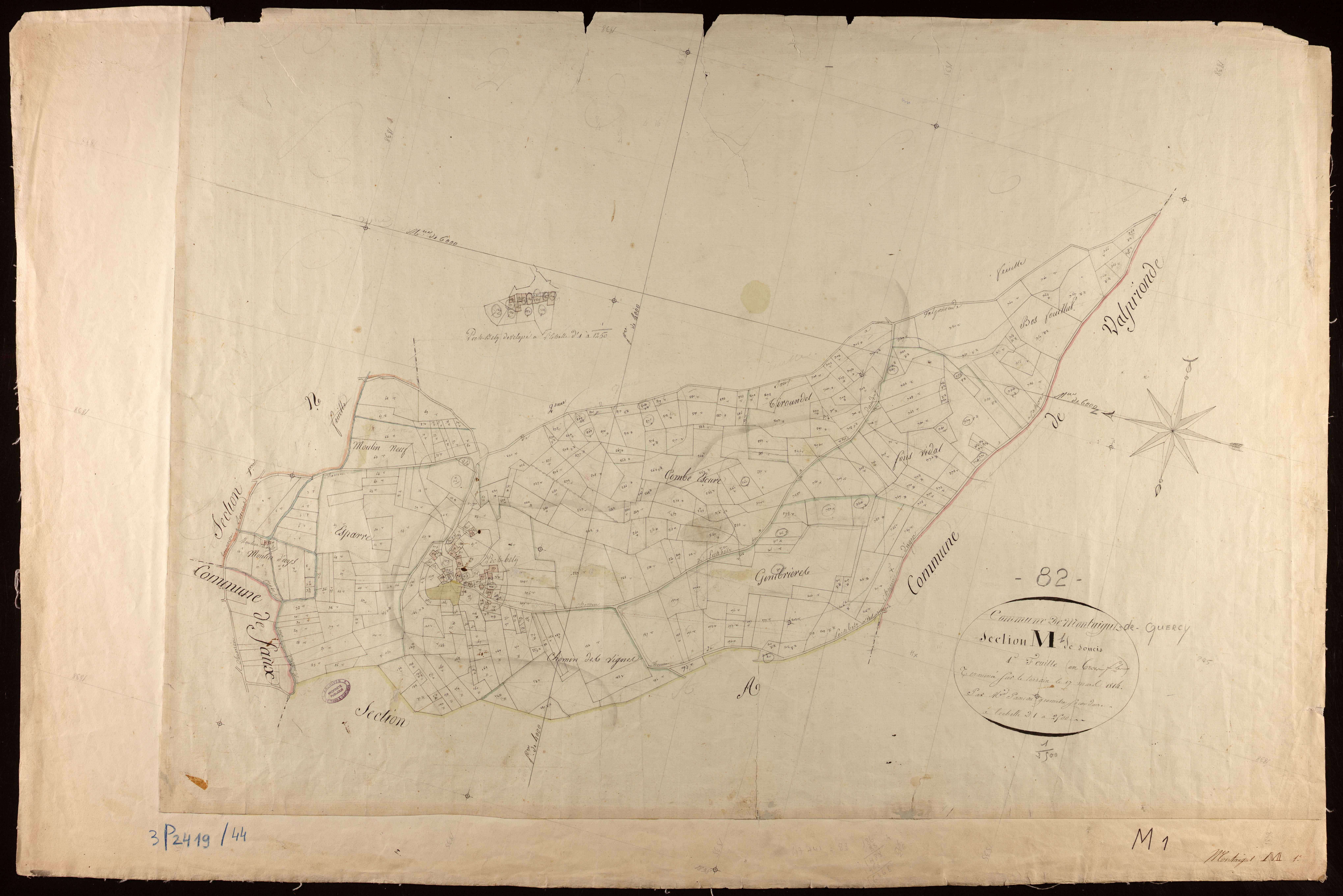 Montaigu-de-Quercy - Section M - Soucis, 1ère feuille