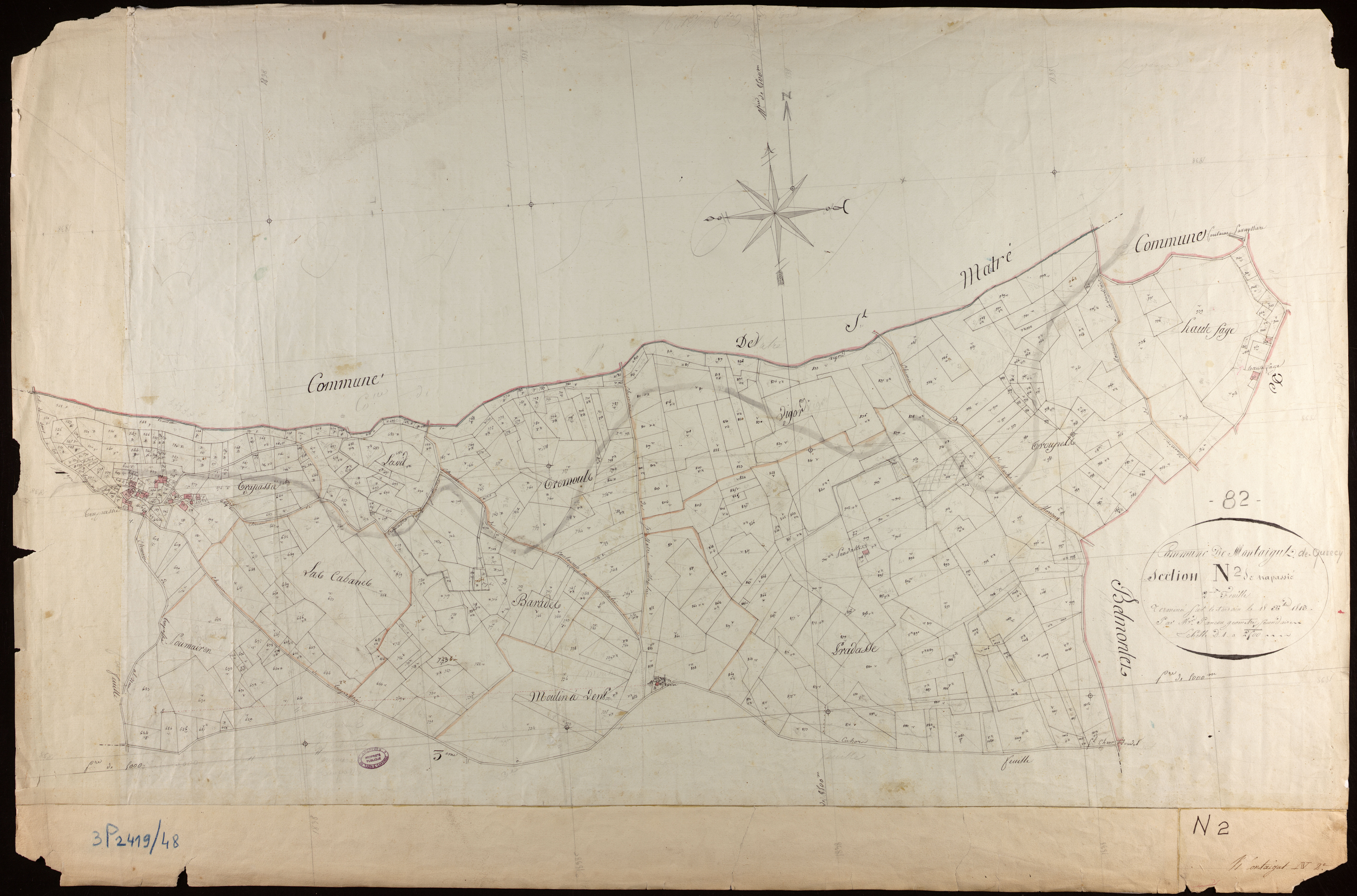 Montaigu-de-Quercy - Section N - Trapassié, 2e feuille