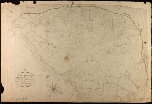 Montaigu-de-Quercy - Section E - Sainte-Cécile, 1ère feuille