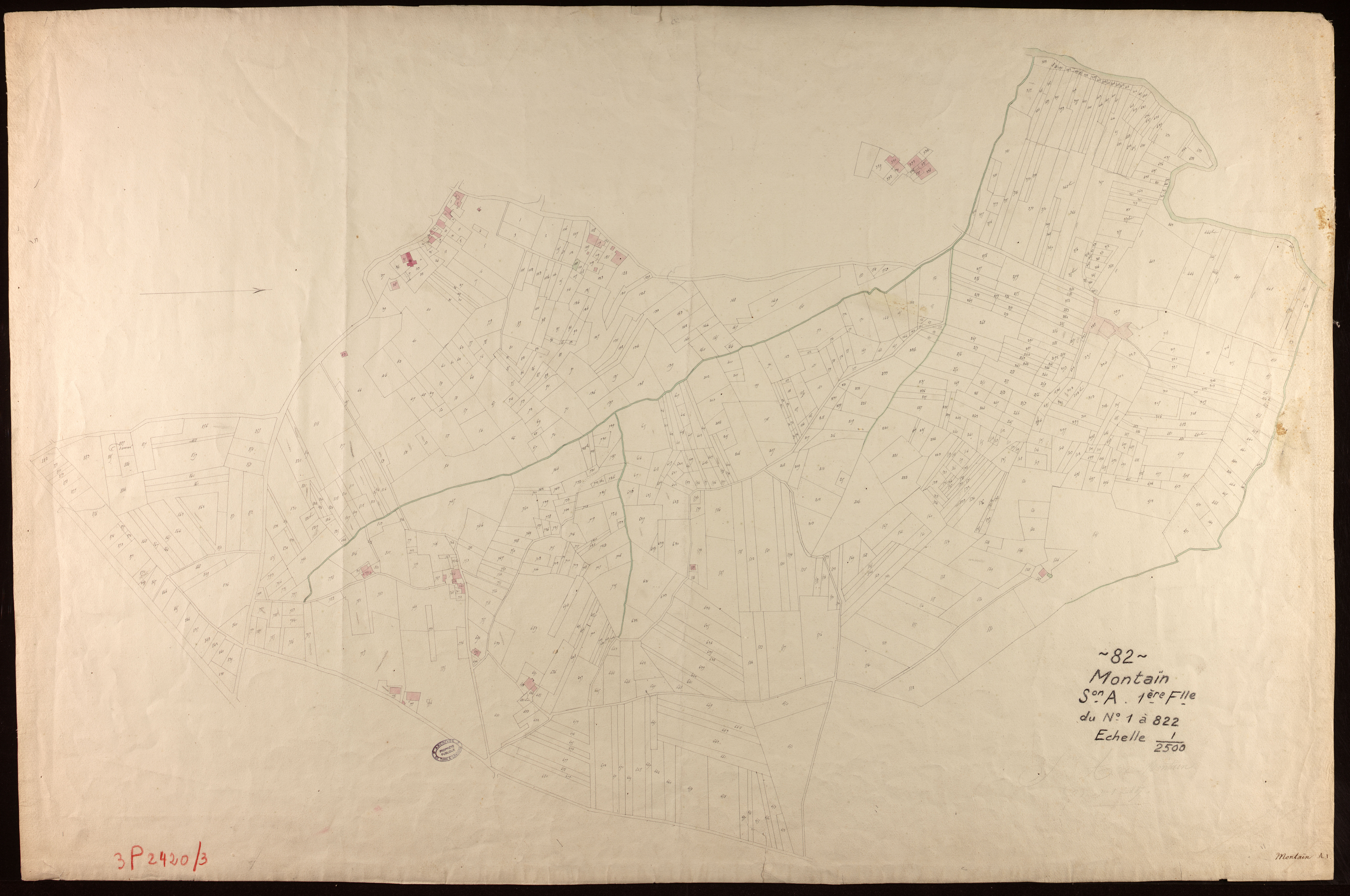 Montain - Section A - Montaïn, 1ère feuille, copie