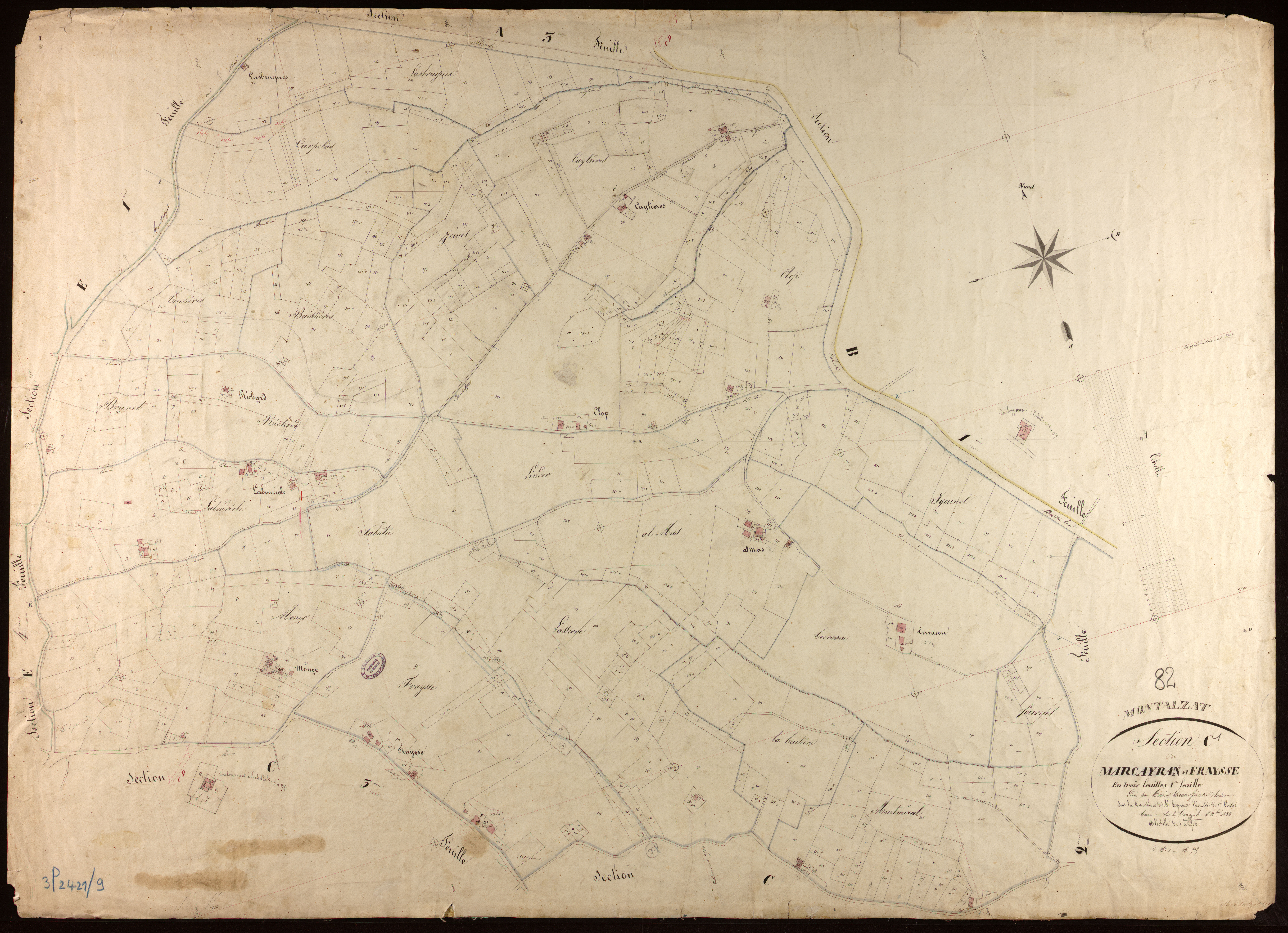 Montalzat - Section C - Marcayran et Fraysse, 1ère feuille