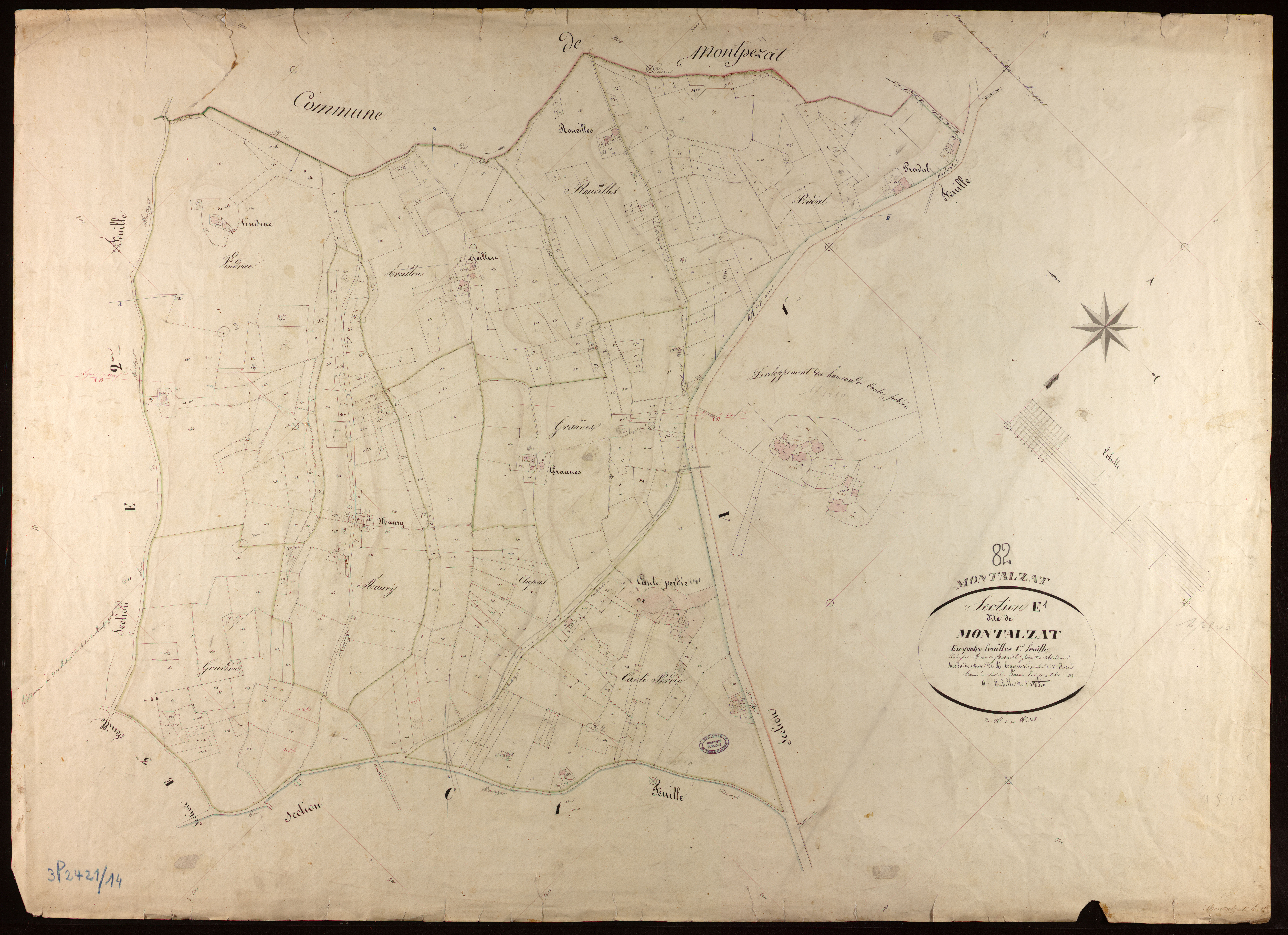 Montalzat - Section E - Montalzat, 1ère feuille